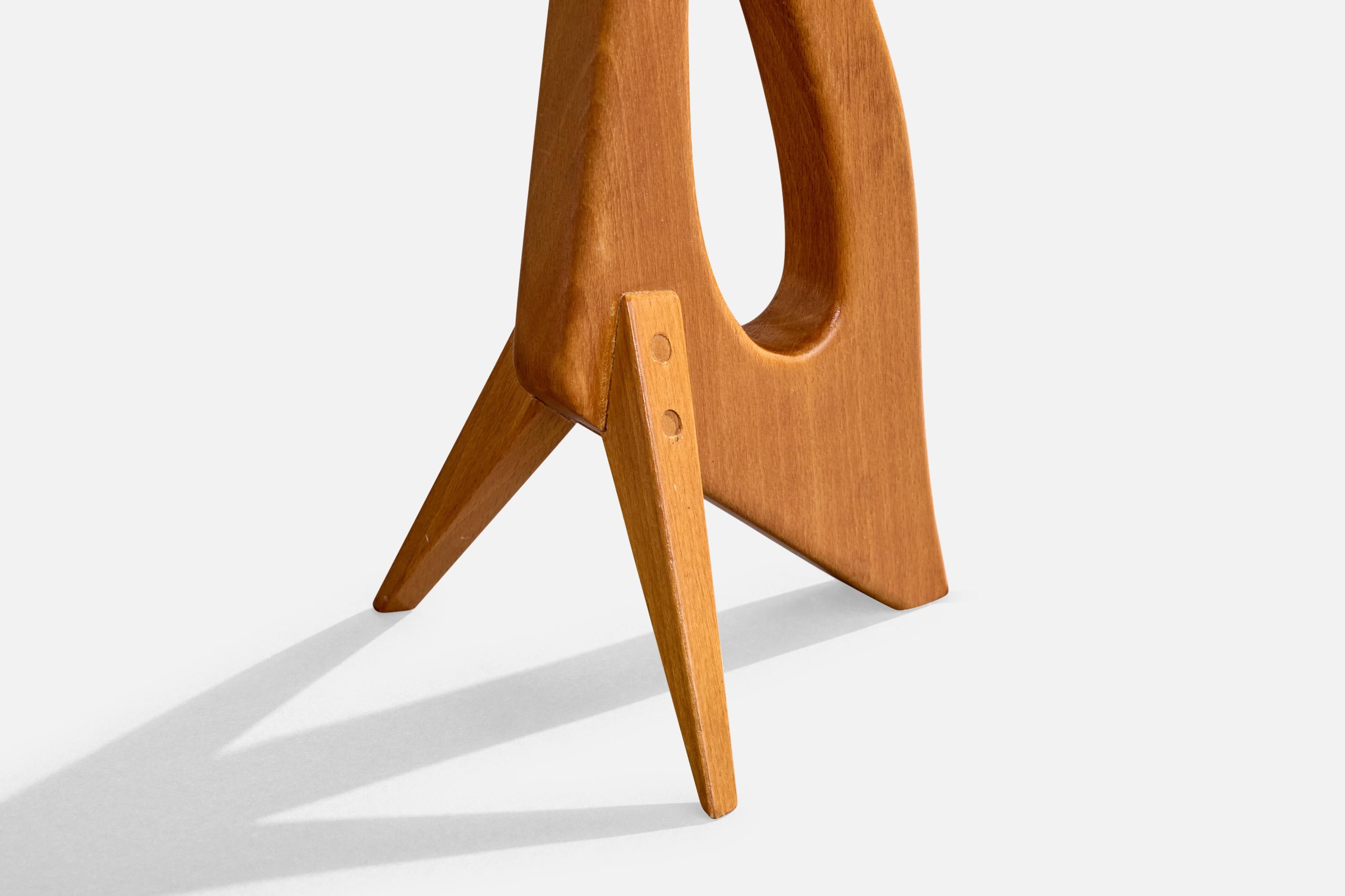 Swedish Designer, Table Lamp, Teak, Sweden, 1950s For Sale 2