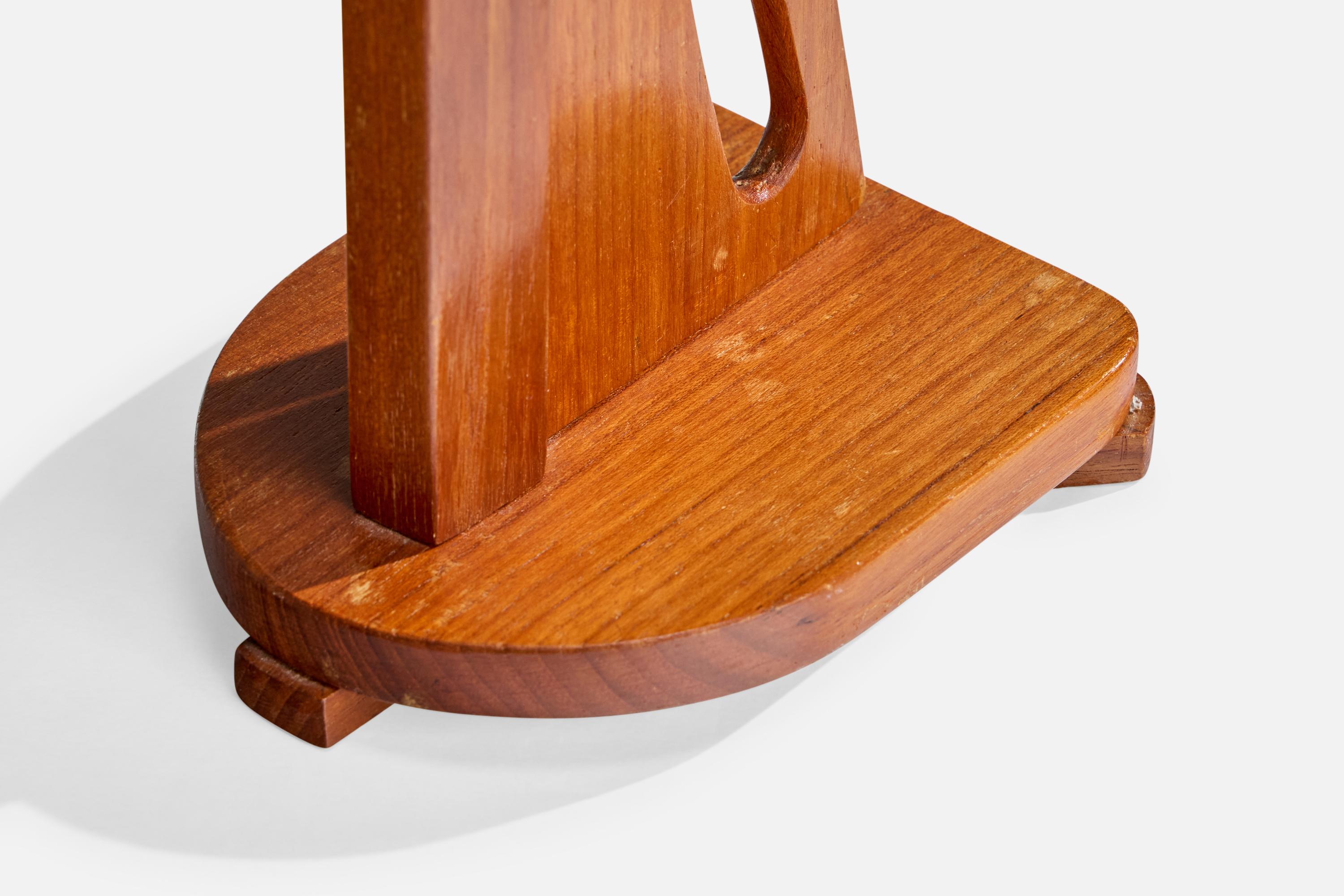 Diseñador sueco, Lámpara de mesa, Teca, Suecia, años 1950 en venta 2
