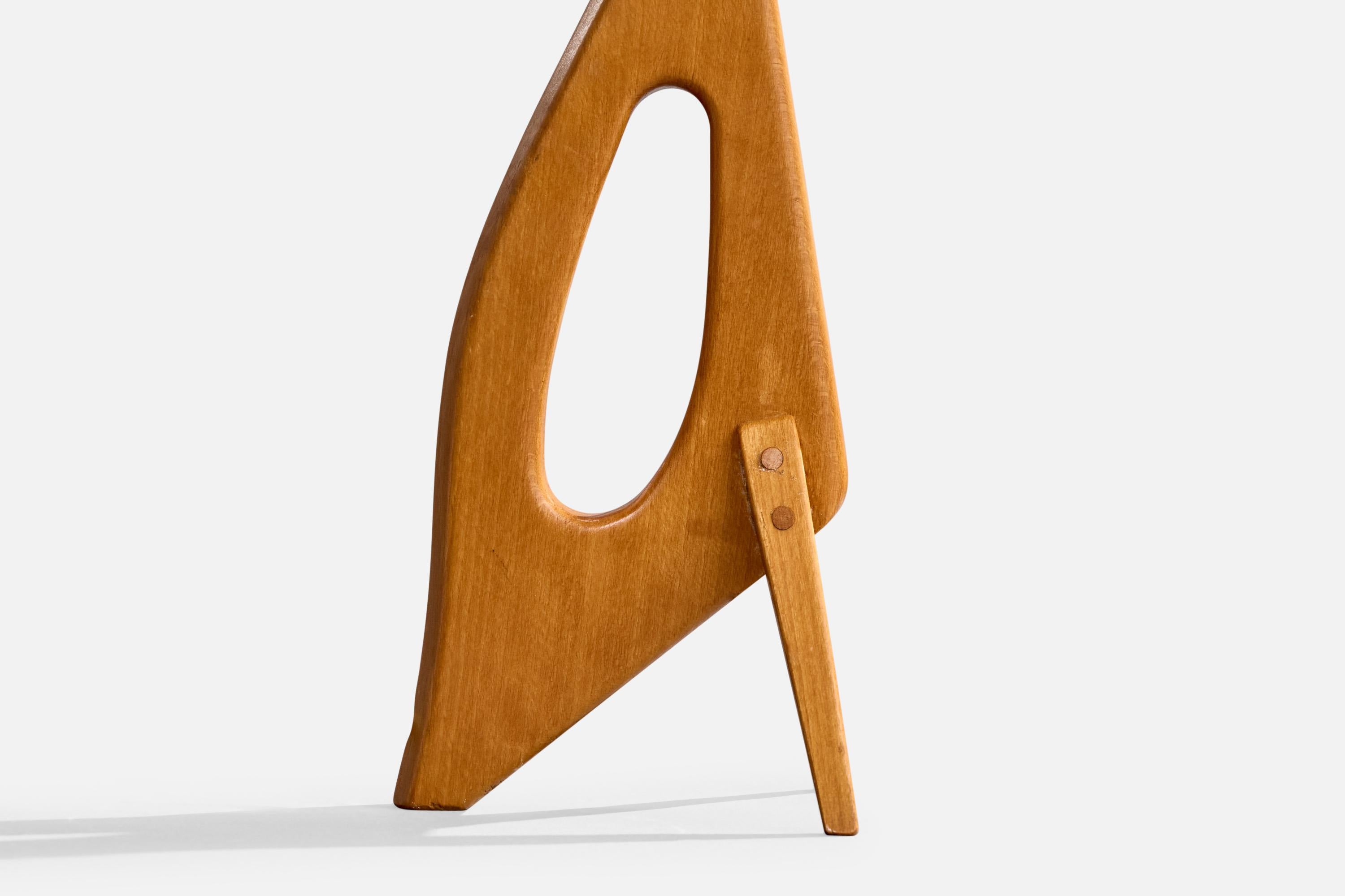 Swedish Designer, Table Lamp, Teak, Sweden, 1950s For Sale 4