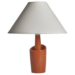 Diseñador sueco, Lámpara de mesa, Teca, Suecia, años 1950