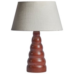Diseñador sueco, Lámpara de mesa, Teca, Suecia, años 1950