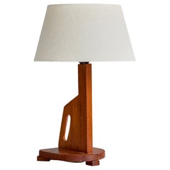 Diseñador sueco, Lámpara de mesa, Teca, Suecia, años 1950