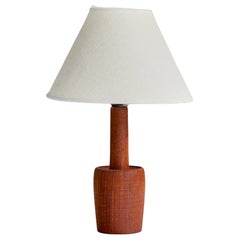 Diseñador sueco, Lámpara de mesa, Teca, Suecia, años 1950