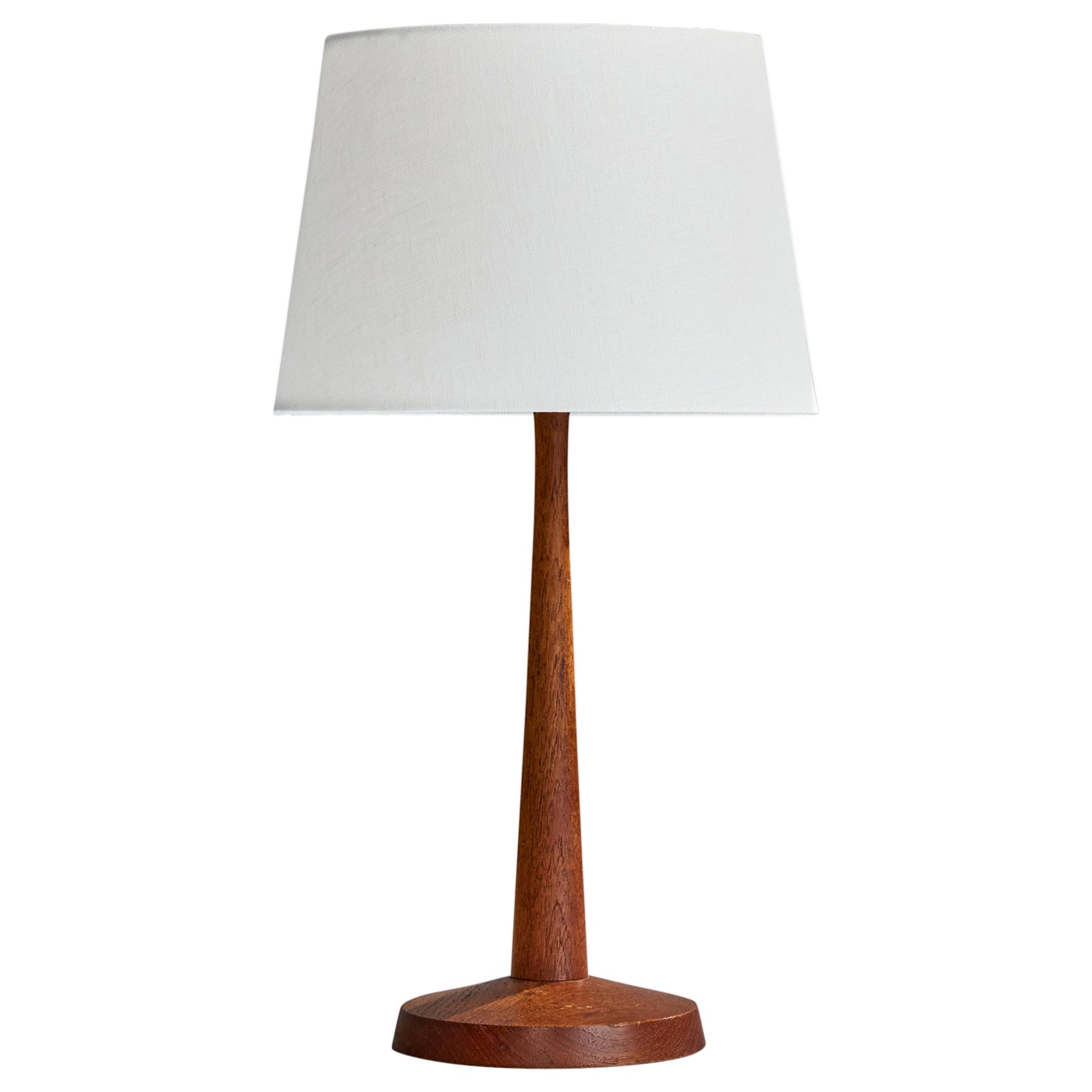 Diseñador sueco, Lámpara de mesa, Teca, Suecia, años 1950