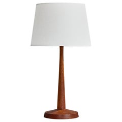 Diseñador sueco, Lámpara de mesa, Teca, Suecia, años 1950