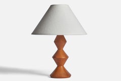 Swedish Designer, Table Lamp, Teak, Sweden, 1960s