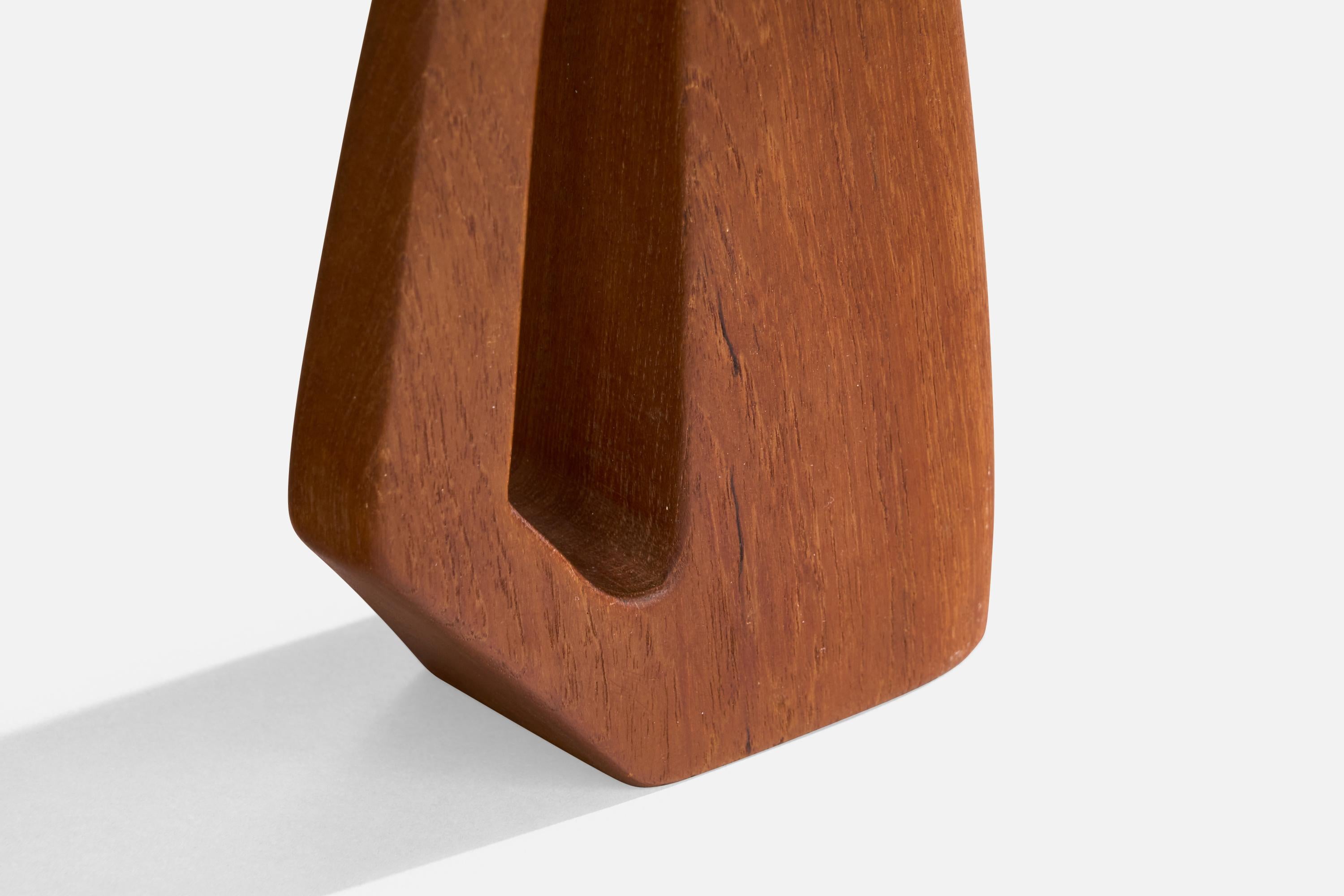 Swedish Designer, Table Lamp, Teak, Sweden, 1960s For Sale 5