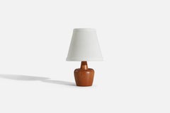 Swedish Designer, Table Lamp, Teak, Sweden, C. 1950s