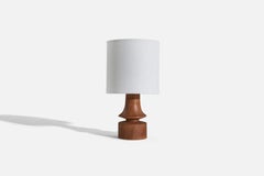 Swedish Designer, Table Lamp, Teak, Sweden, C. 1960s