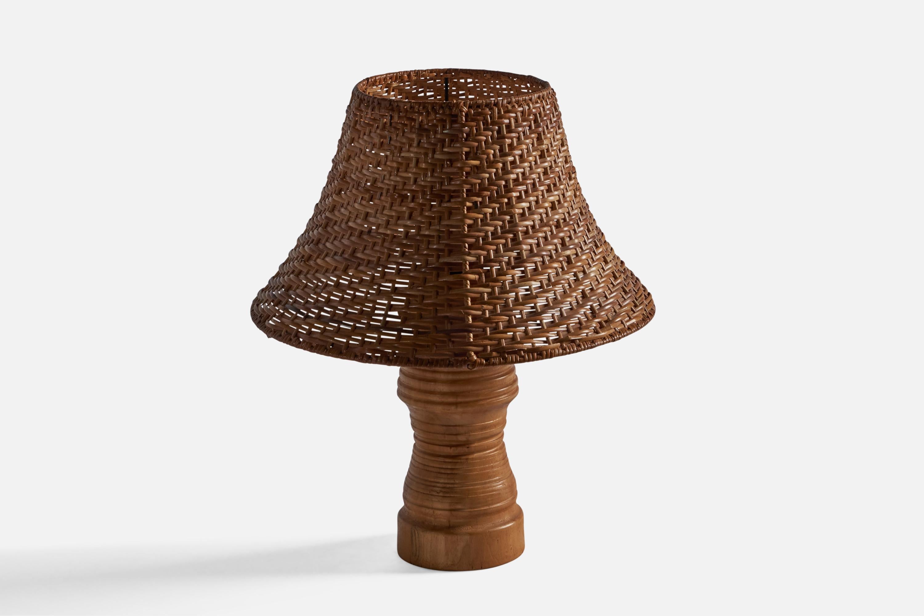 cane table lamp