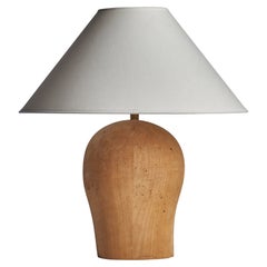 Swedish Designer, Table Lamp, Wood, Sweden, 1940s