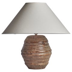 Créateur suédois, lampe de bureau, bois, Suède, années 1950
