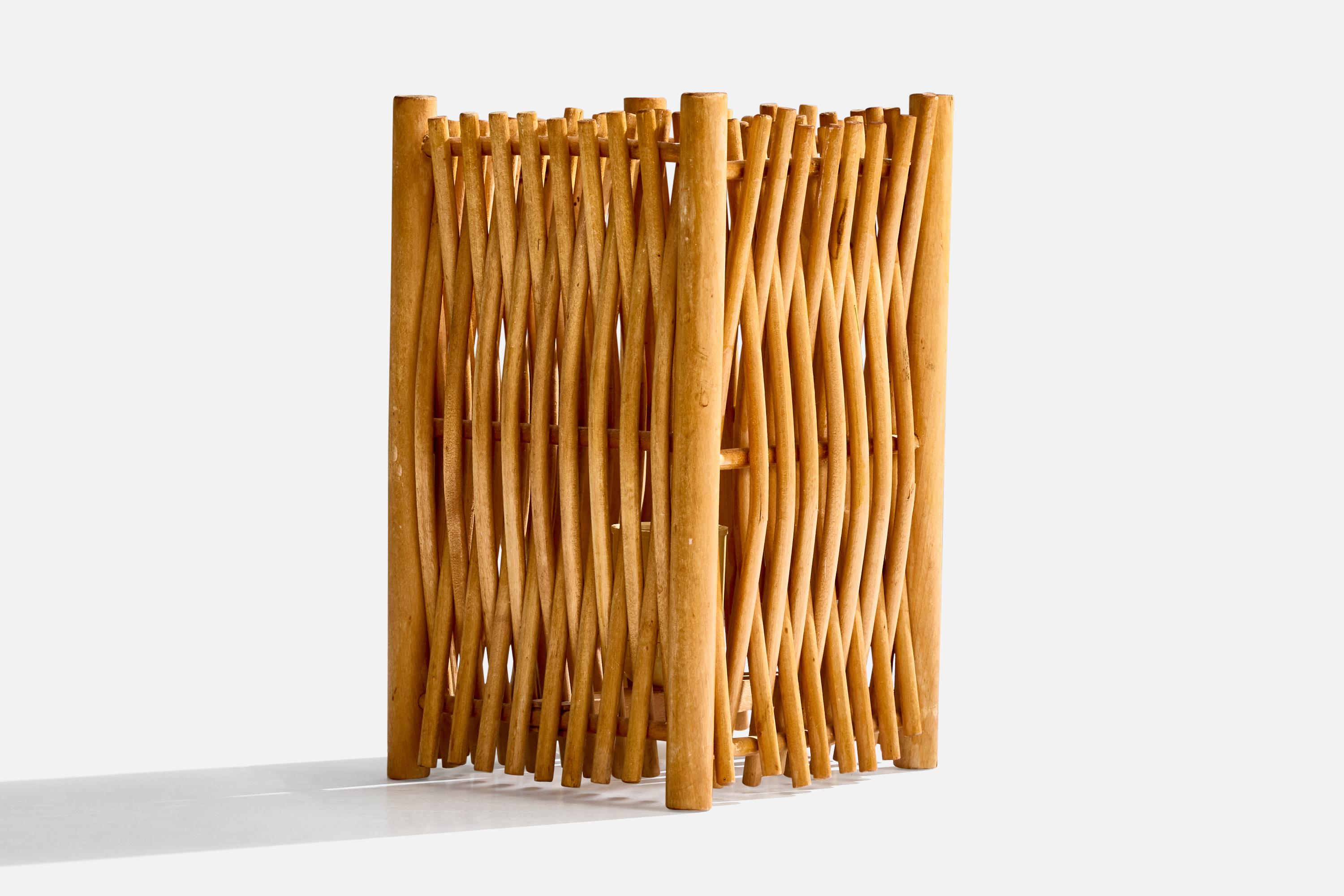 Mid-Century Modern Créateur suédois, lampe de bureau, bois, Suède, années 1960 en vente