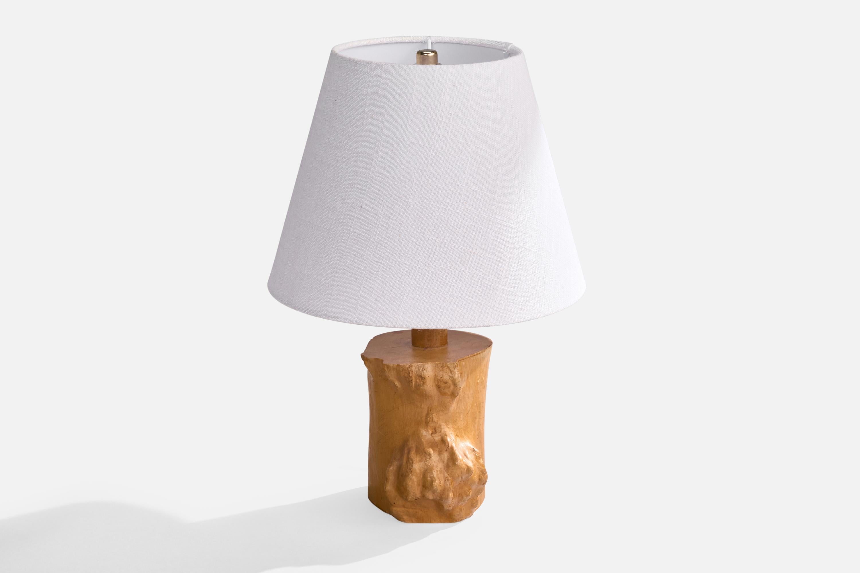 Suédois Designer suédois, lampe de bureau, bois, Suède, 1963 en vente