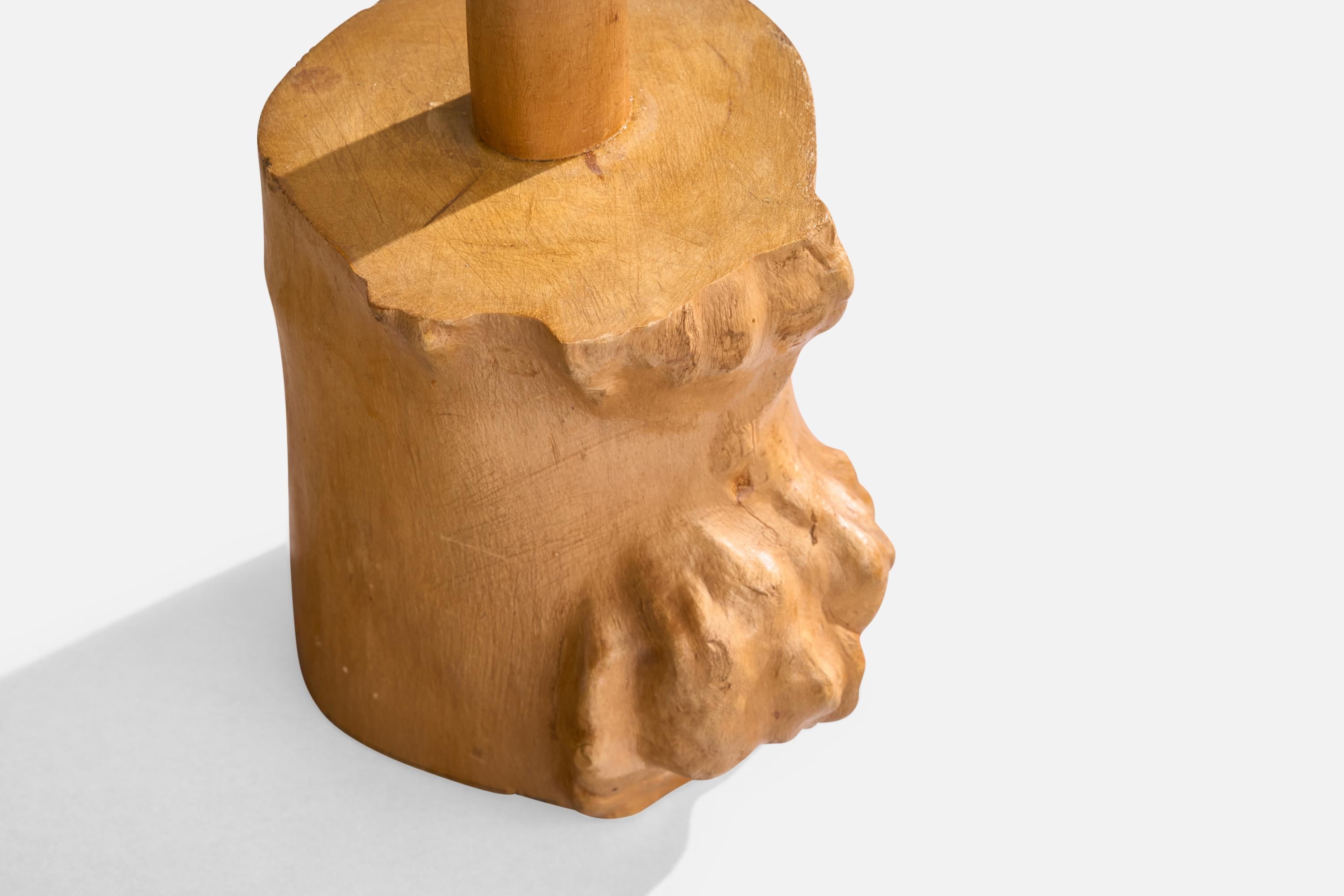 Milieu du XXe siècle Designer suédois, lampe de bureau, bois, Suède, 1963 en vente