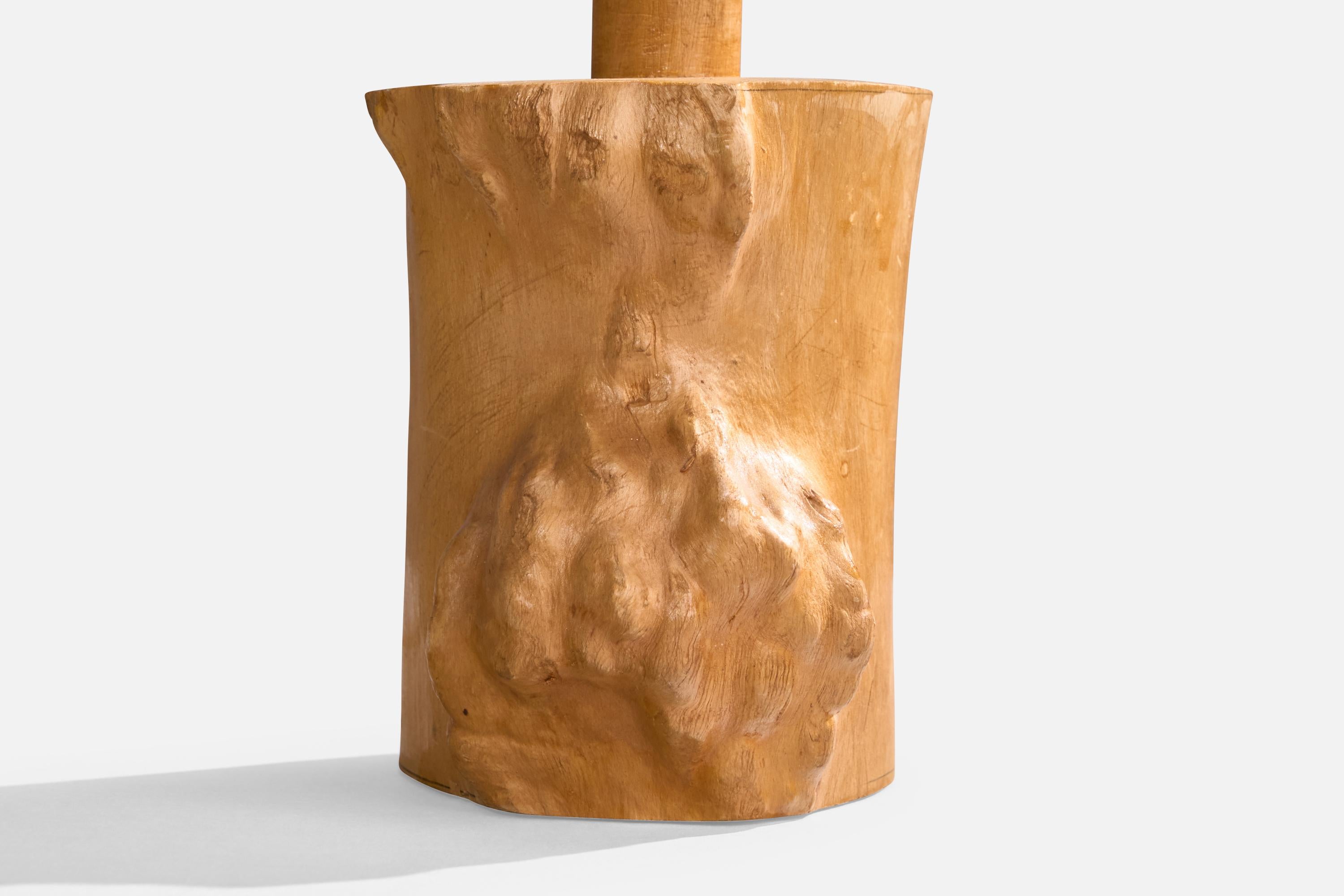 Bois Designer suédois, lampe de bureau, bois, Suède, 1963 en vente
