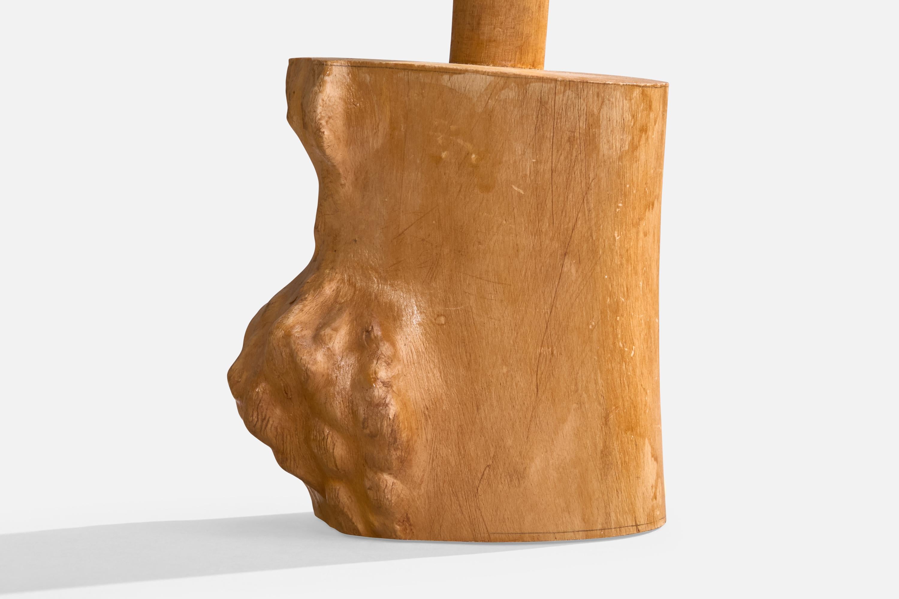 Designer suédois, lampe de bureau, bois, Suède, 1963 en vente 2