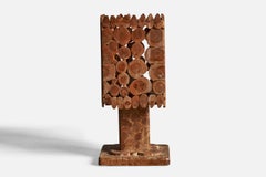 Swedish Designer, Table Lamp, Wood, Sweden, 1970s