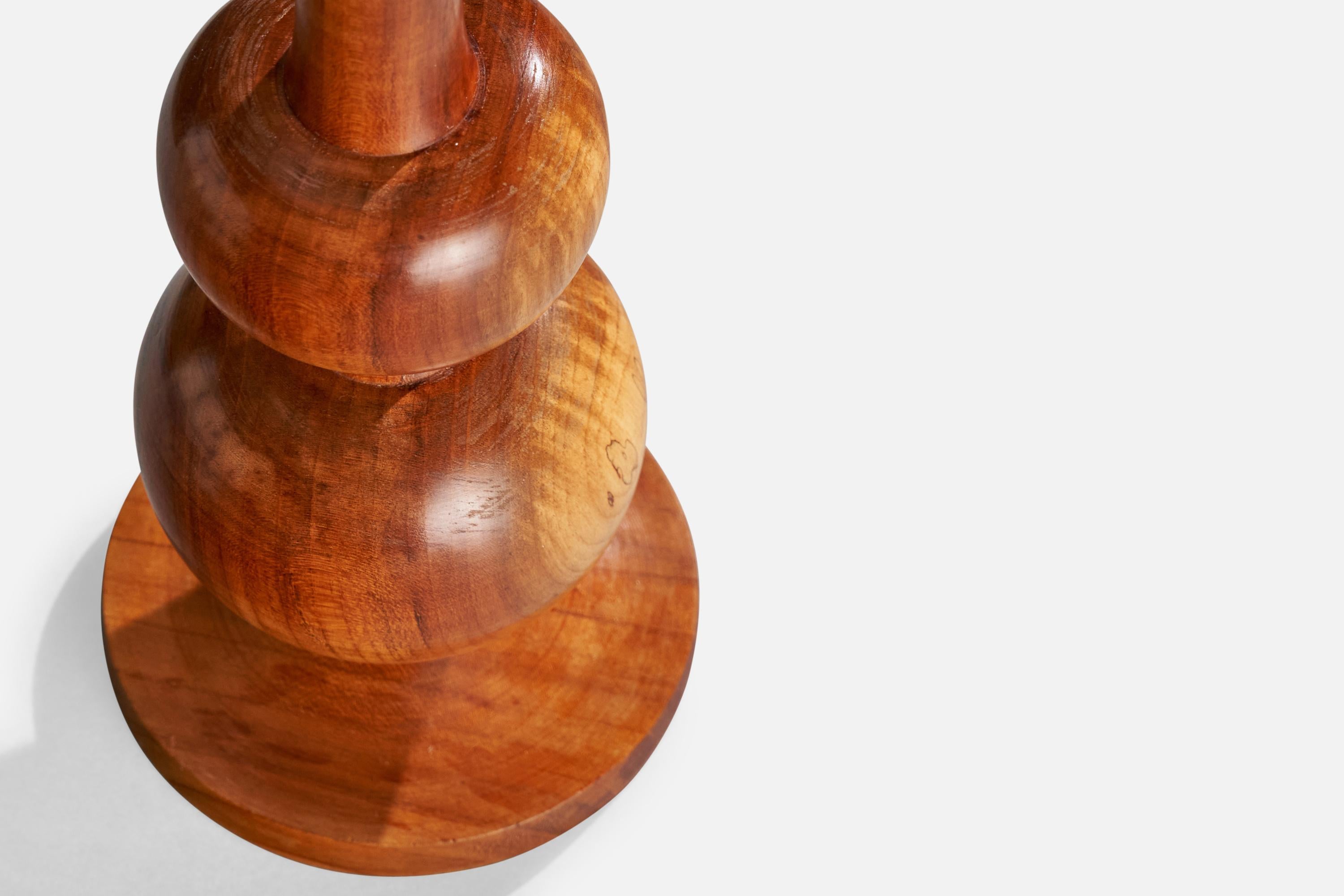 Legno Lampada da tavolo di design svedese, Wood, Svezia, anni '1970 in vendita