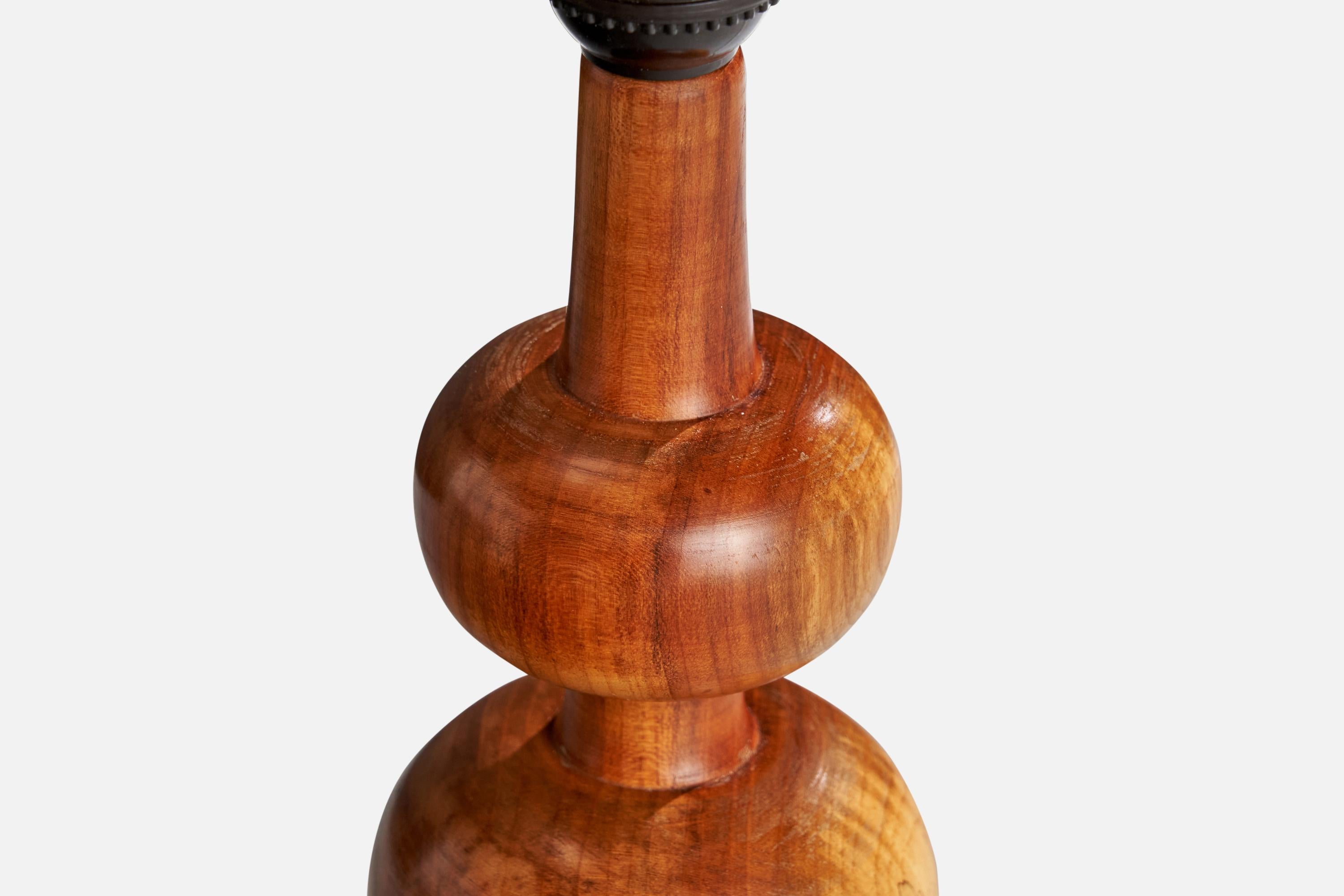 Lampada da tavolo di design svedese, Wood, Svezia, anni '1970 in vendita 1