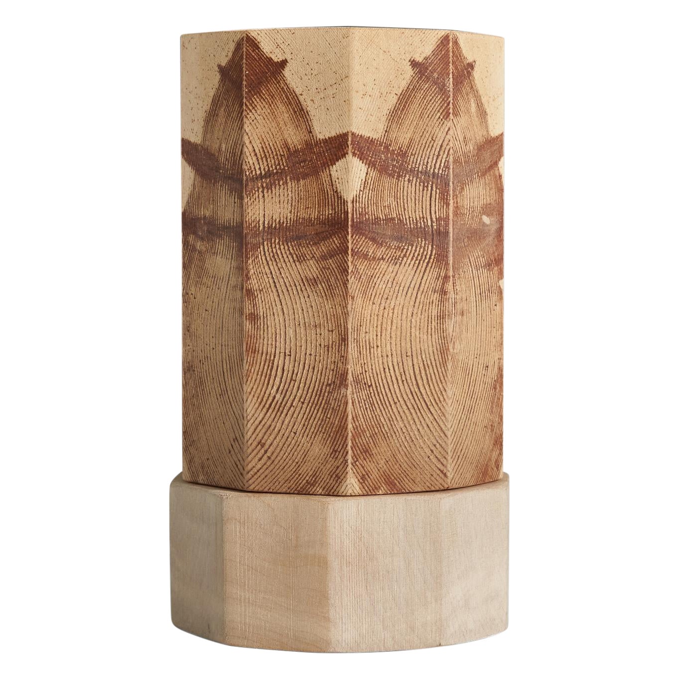 Designer suédois, lampe de bureau, bois, Suède, années 1970 en vente