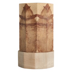 Swedish Designer, Table Lamp, Wood, Sweden, 1970s