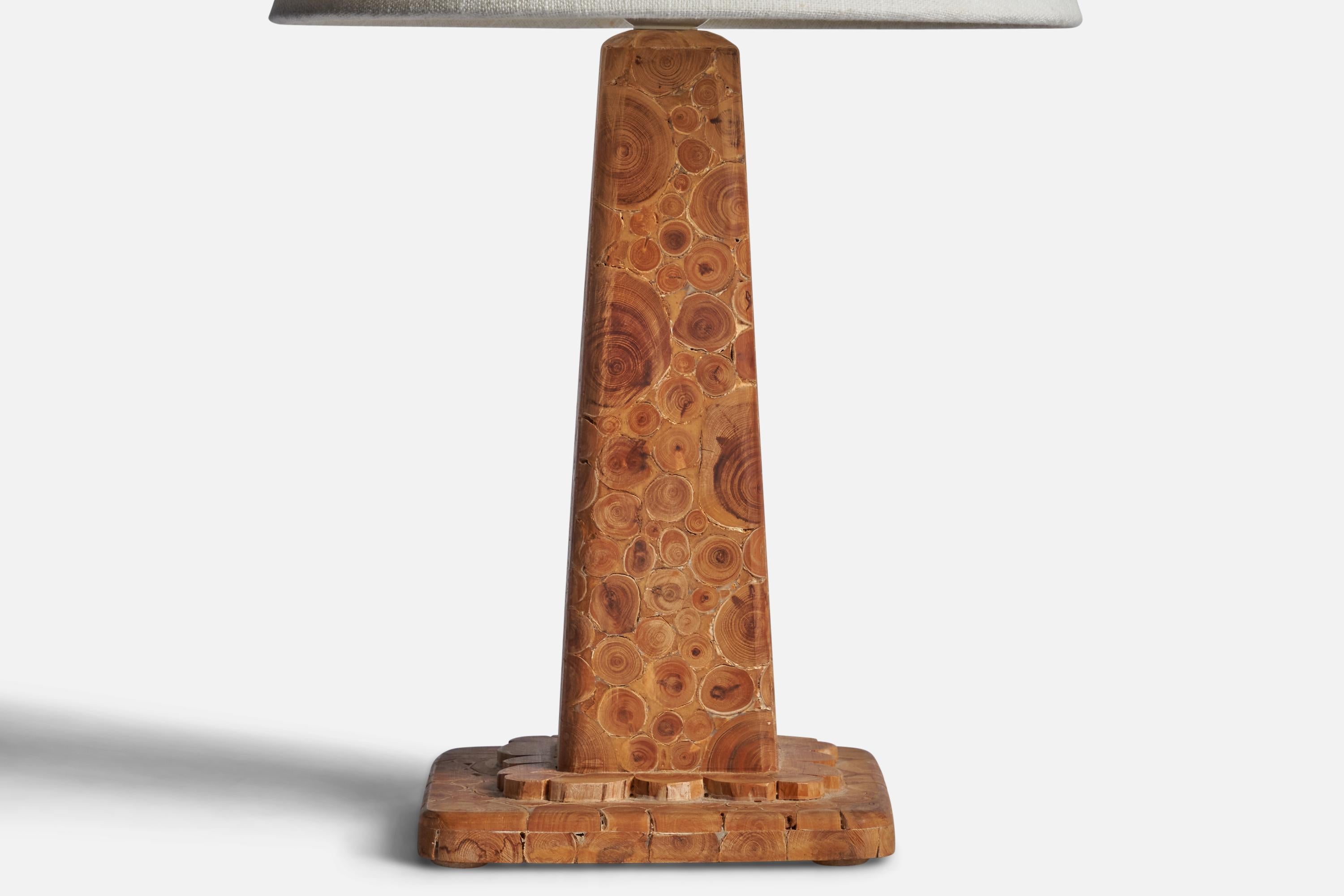 Swedish Designer, Table Lamp, Wood, Sweden, 1974 In Good Condition For Sale In High Point, NC