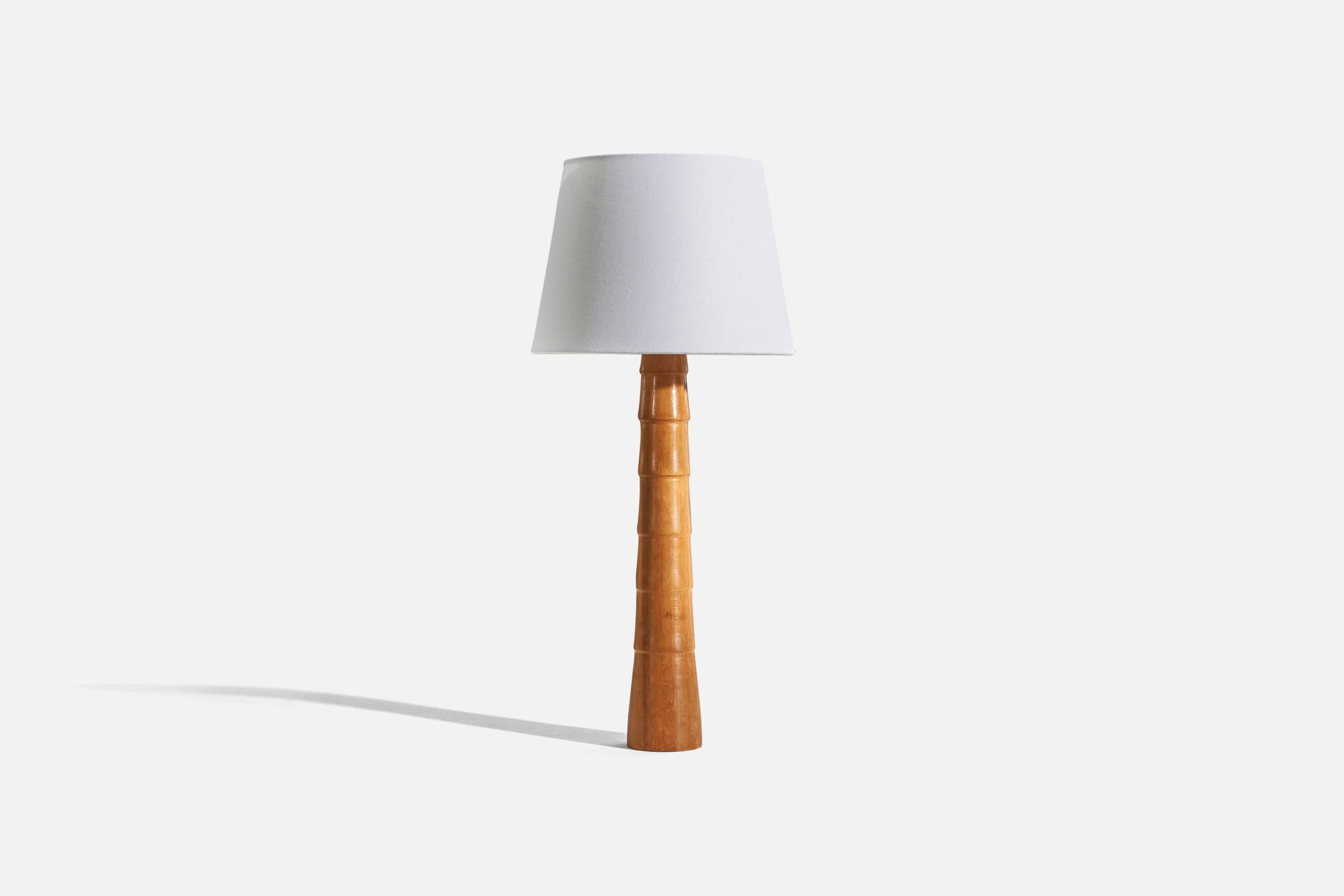 Suédois Designer suédois, lampe de bureau, bois, Suède, vers les années 1960 en vente
