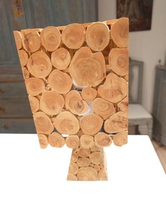 Swedish Designer, Table Lamp Wood Sweden c. 1970s