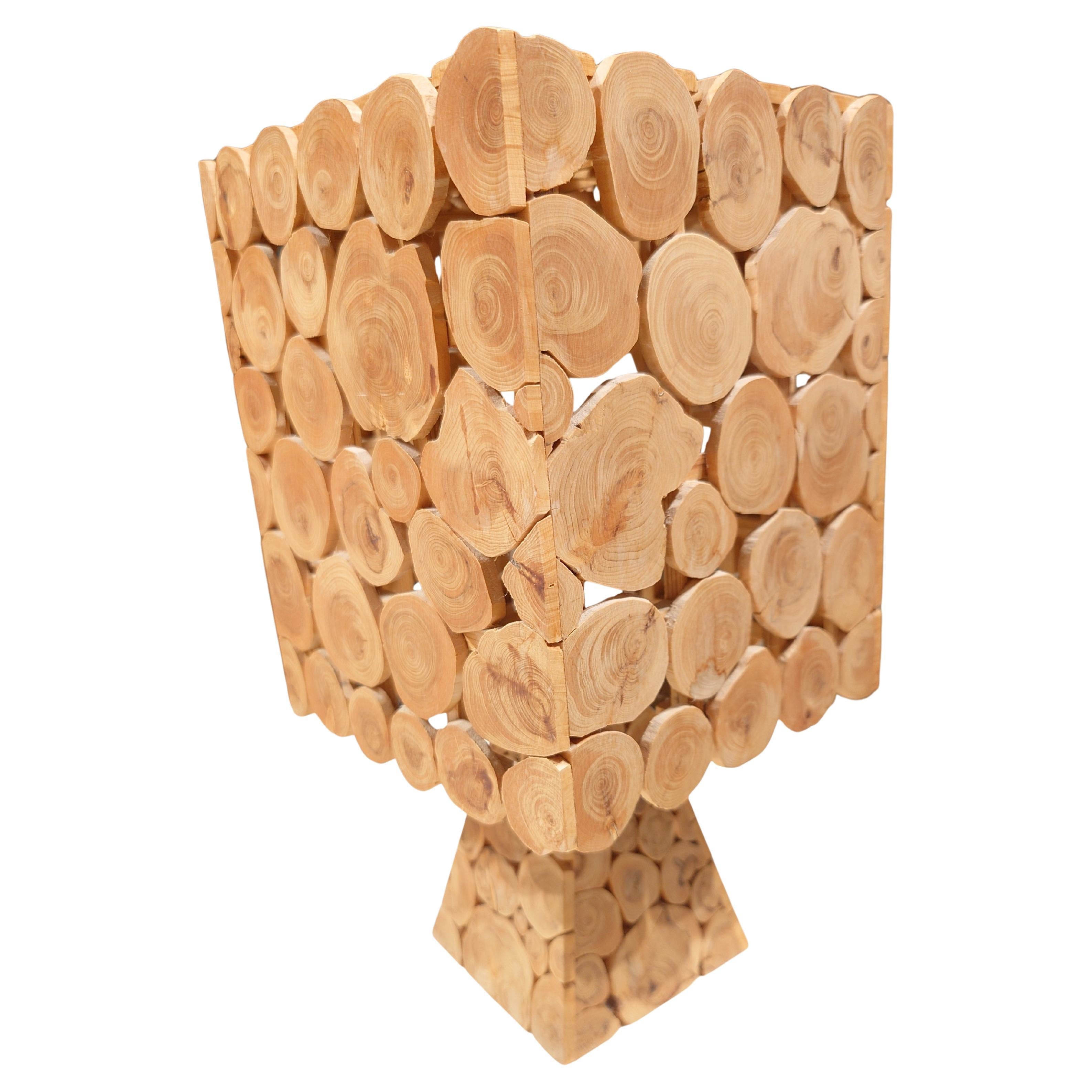 Swedish Designer, Table Lamp Wood Sweden c. 1970s For Sale