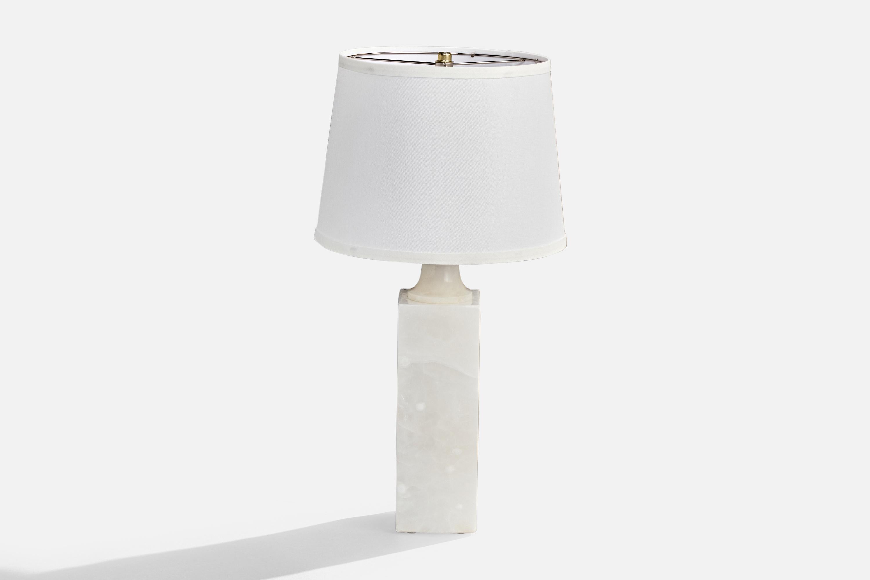 Schwedische Designerin, Tischlampen, Alabaster, Schweden, 1970er Jahre (Ende des 20. Jahrhunderts)