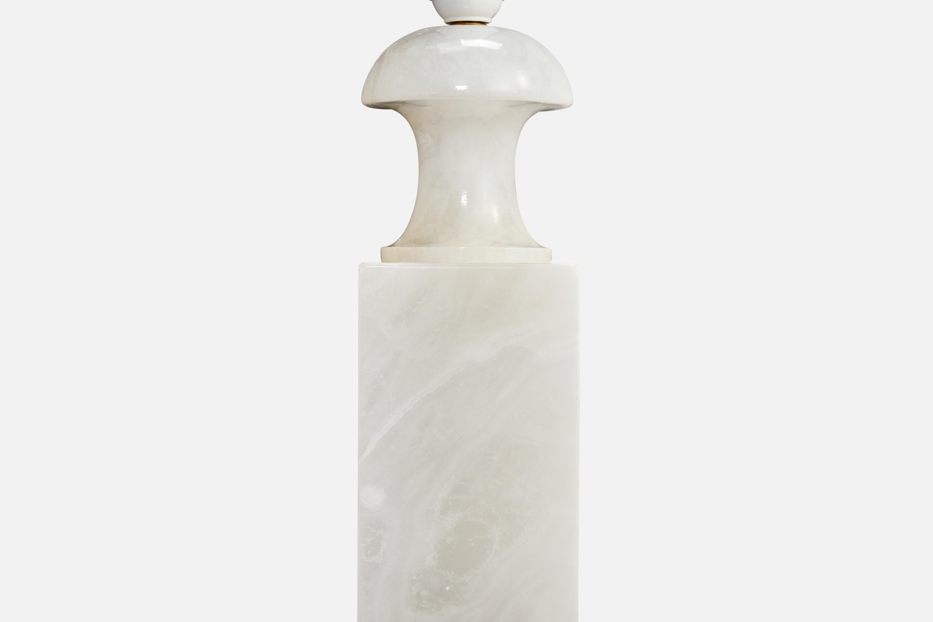 Schwedische Designerin, Tischlampen, Alabaster, Schweden, 1970er Jahre 2