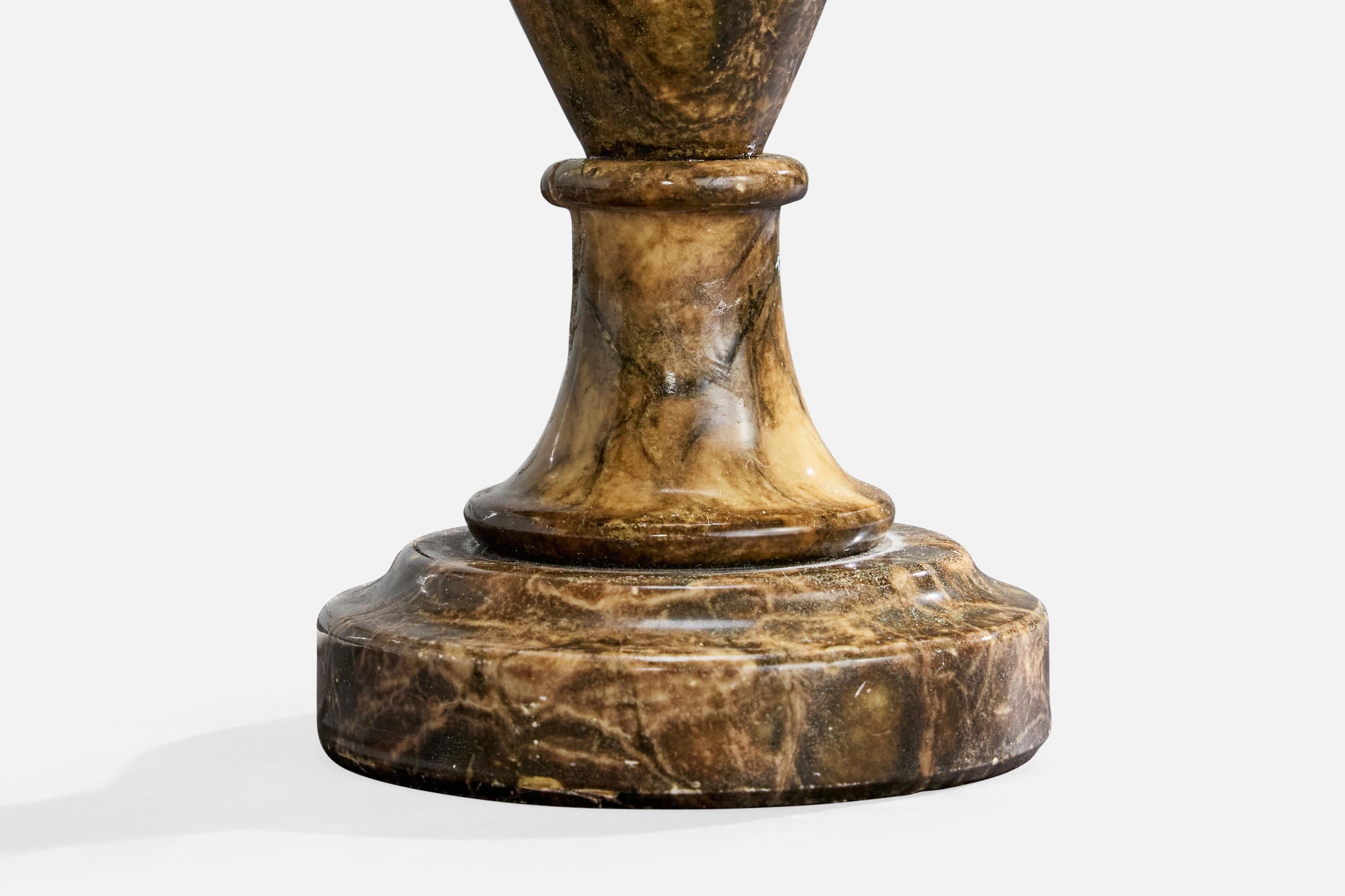 Swedish Designer, Table Lamps, Alabaster, Sweden, 1980s For Sale 8