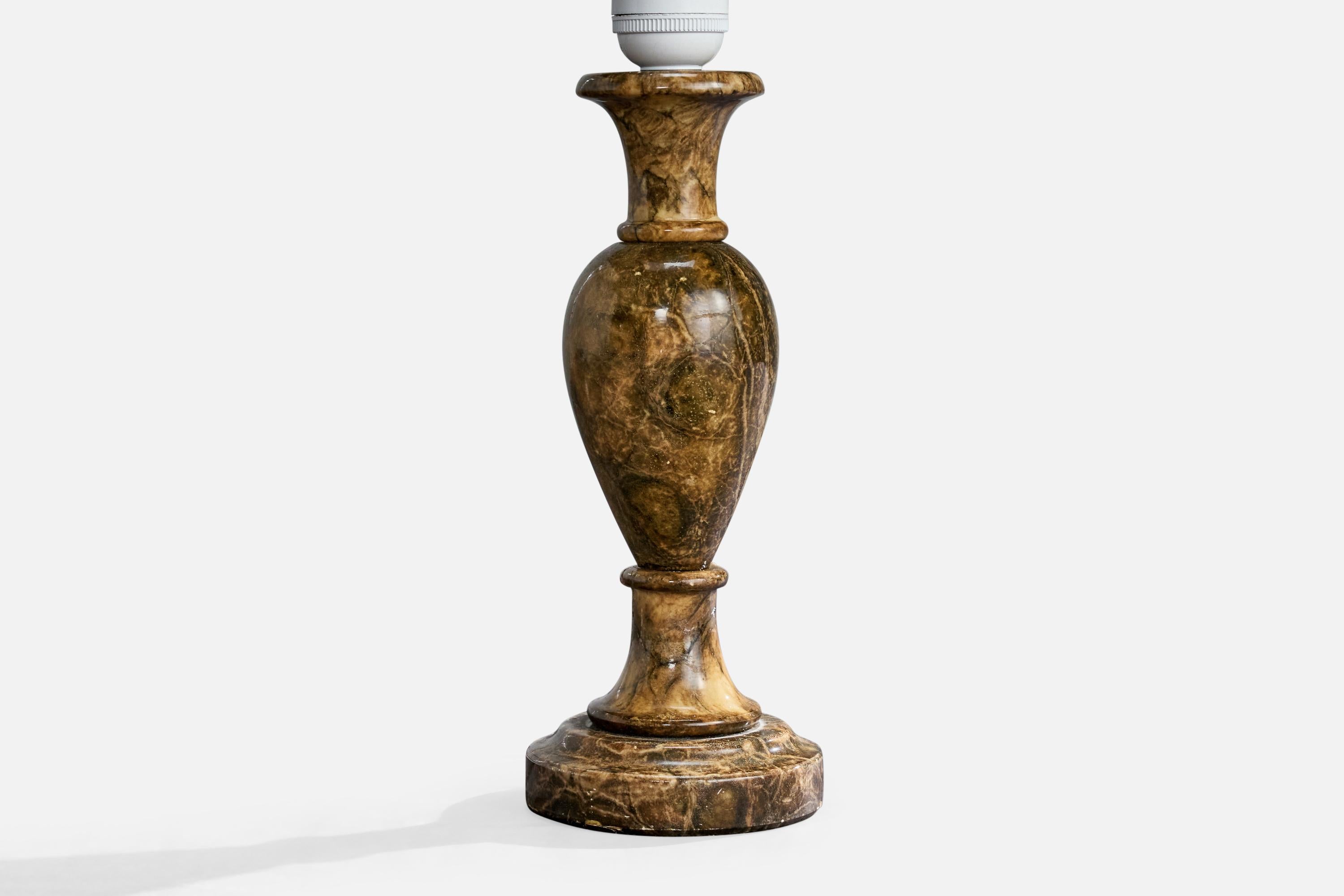 Swedish Designer, Table Lamps, Alabaster, Sweden, 1980s For Sale 4