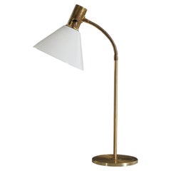 Schwedische Designerin, Tischlampen, Messing, Acryl, Schweden, 1960er Jahre