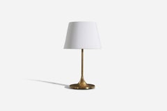 Swedish Designer, Table Lamp, Brass, Sweden, 1960s