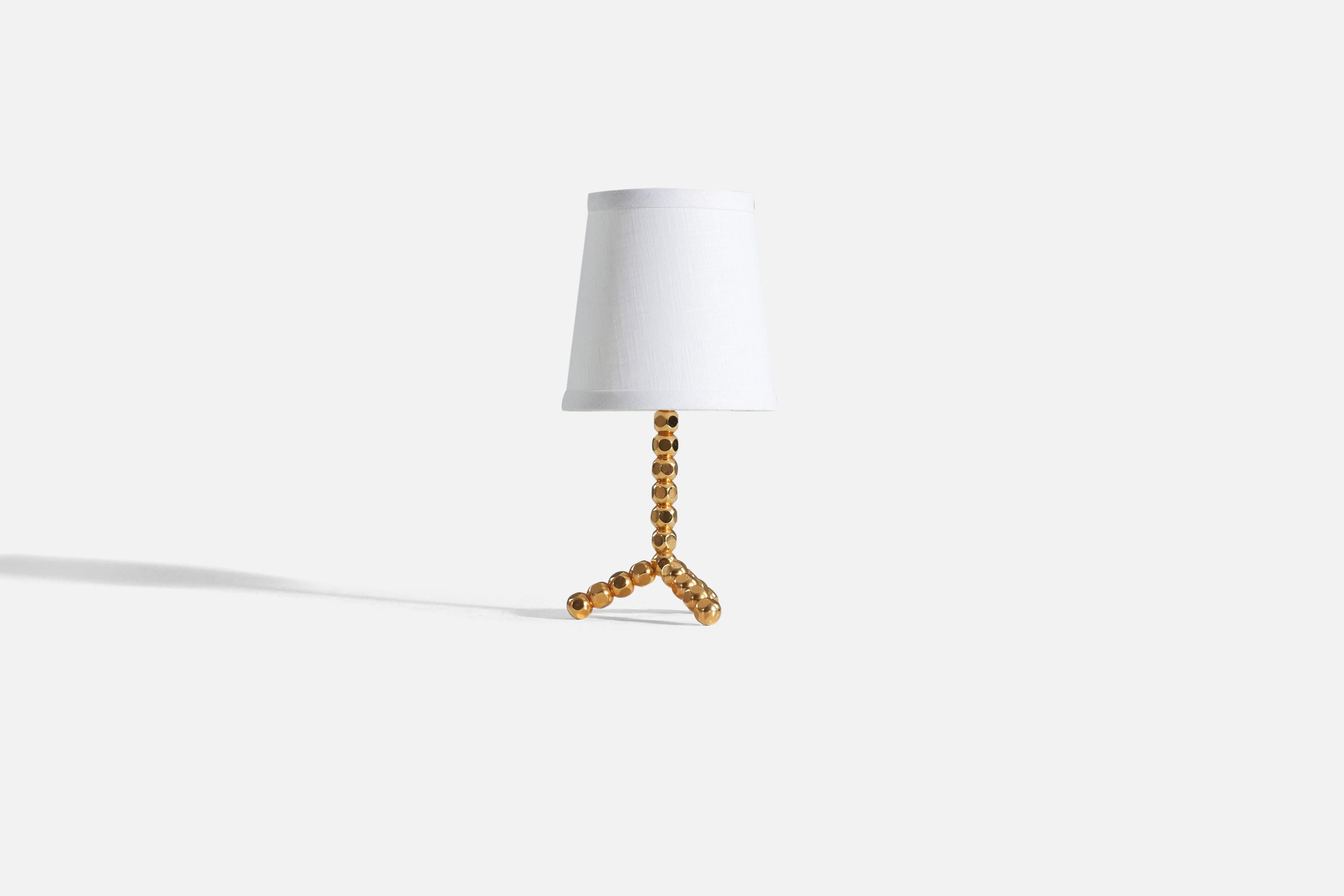 Mid-Century Modern Designer suédois, lampes de bureau, laiton, Suède, années 1960 en vente