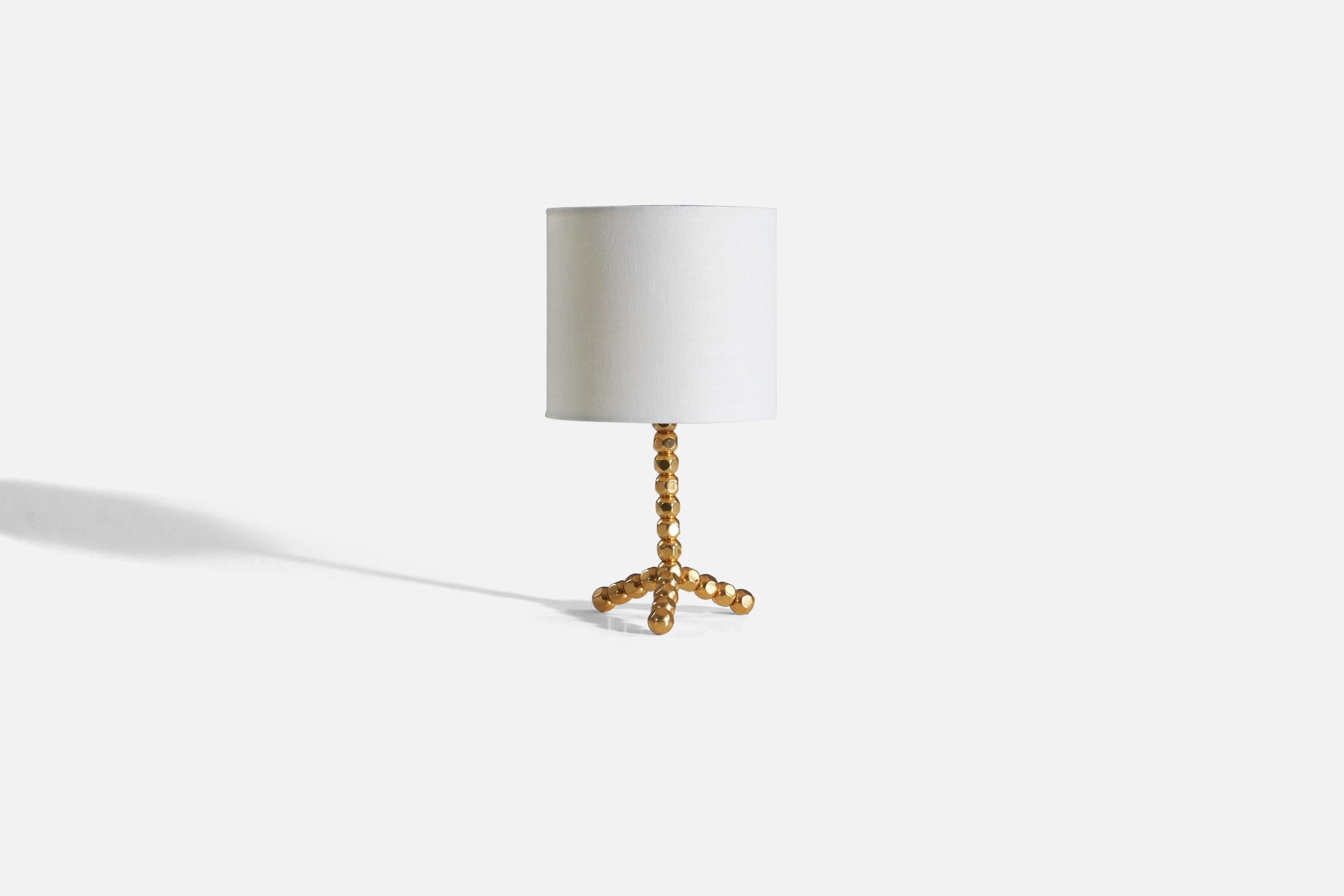 Mid-Century Modern Swedish Designer, Table Lamps, Brass, Sweden, 1960s For Sale