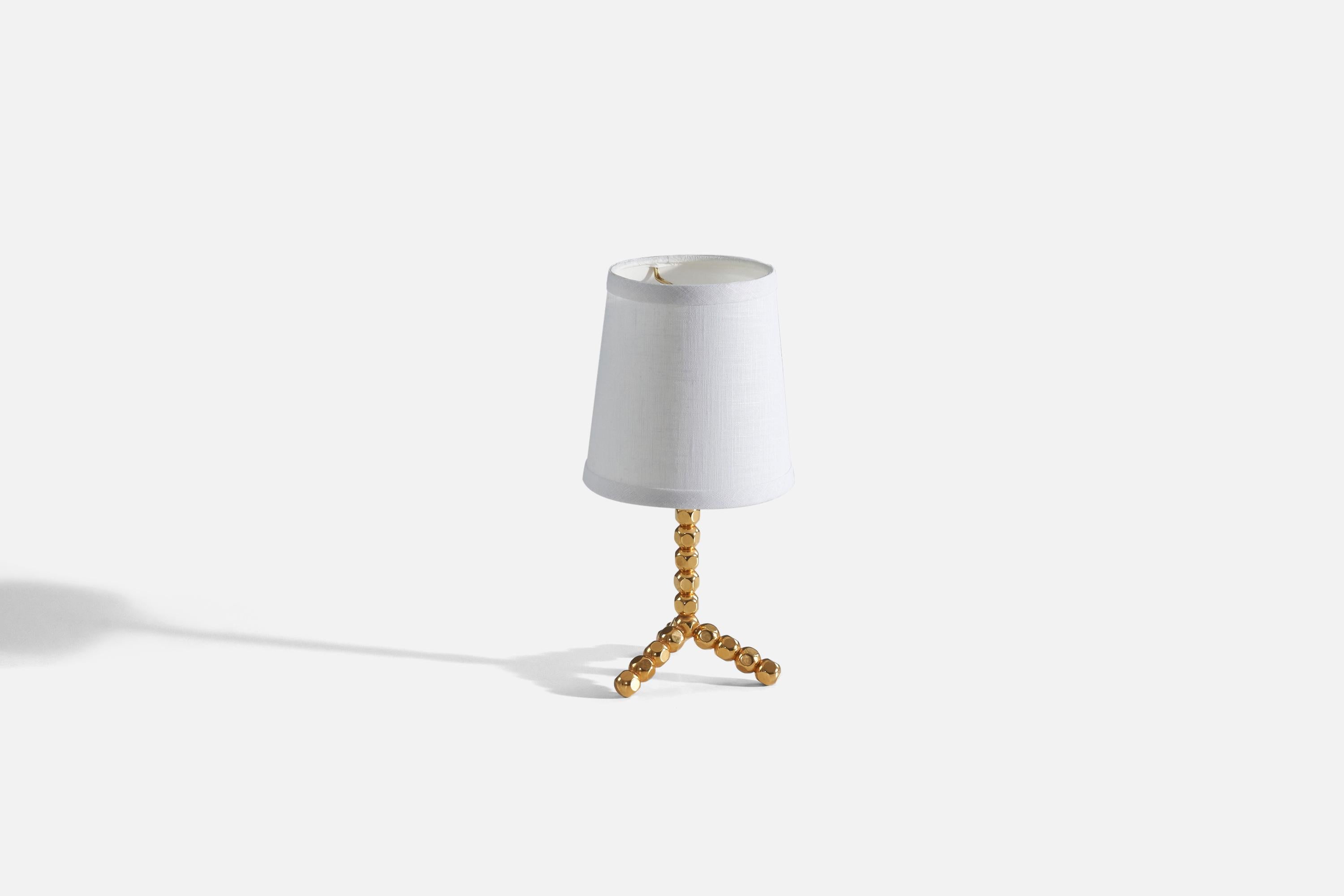 Suédois Designer suédois, lampes de bureau, laiton, Suède, années 1960 en vente