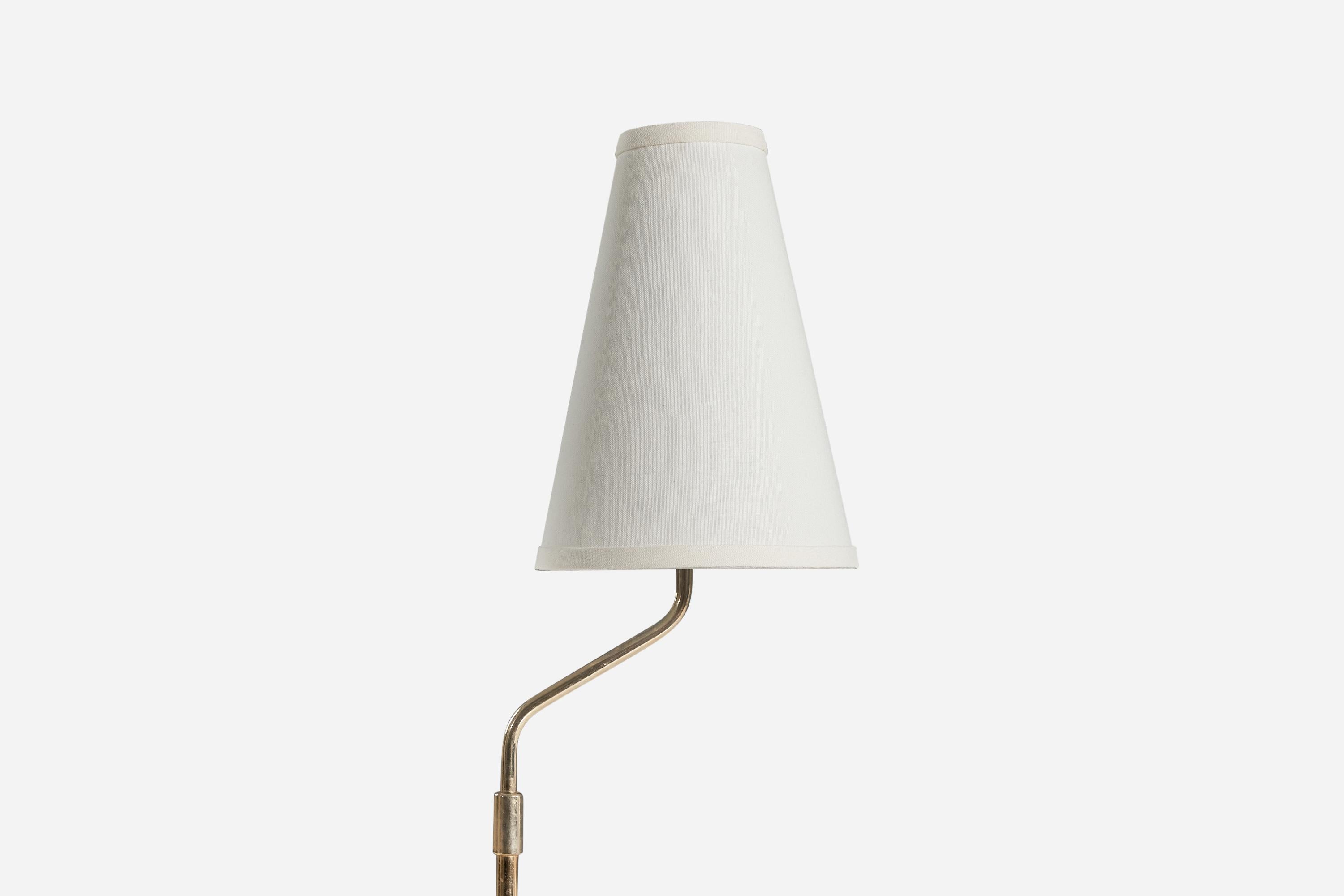 Modern Swedish Designer, Table Lamps, Brass, Sweden, 1970s For Sale