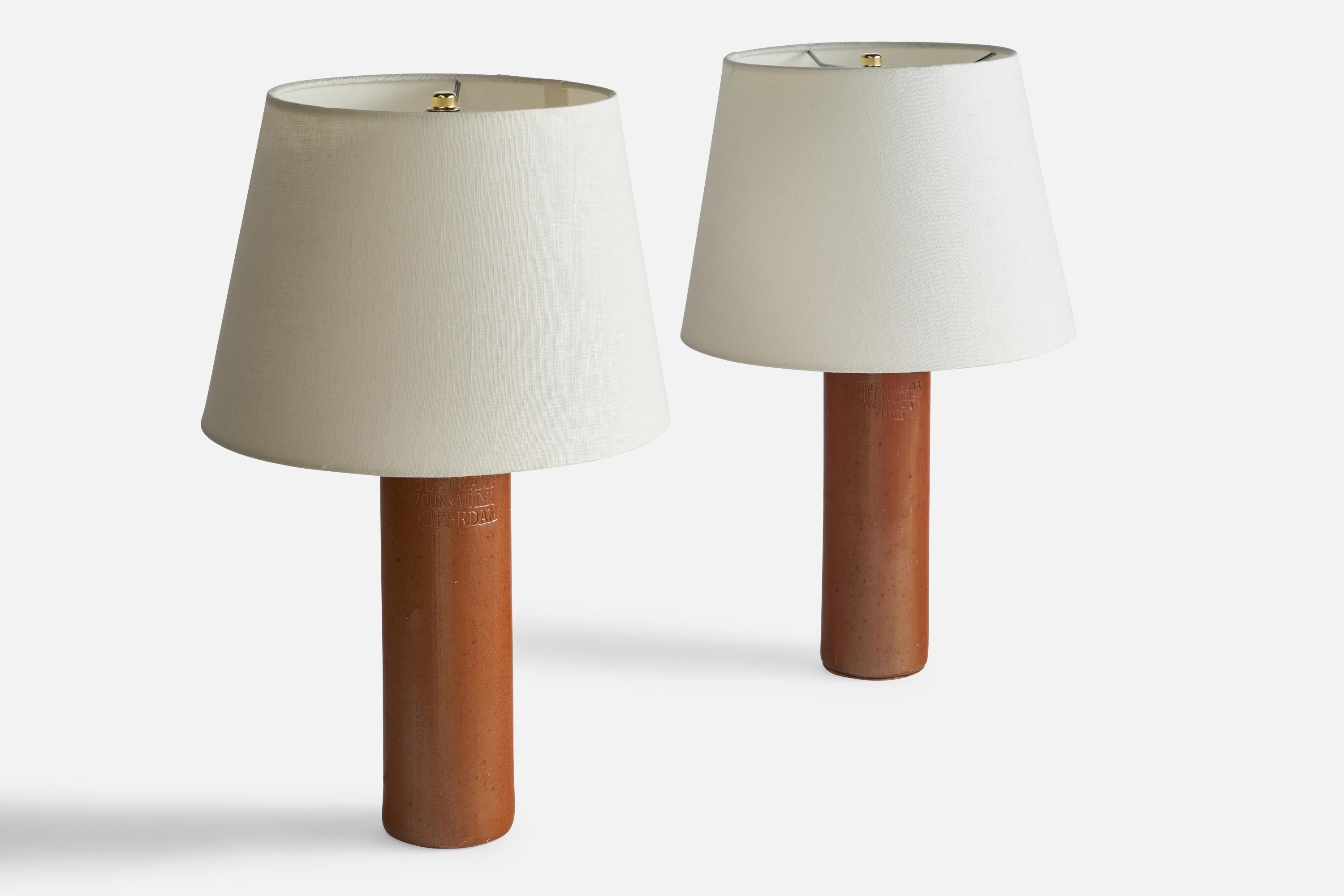 Swedish Designer, Table Lamps, Ceramic, Sweden, 1970s In Good Condition In High Point, NC