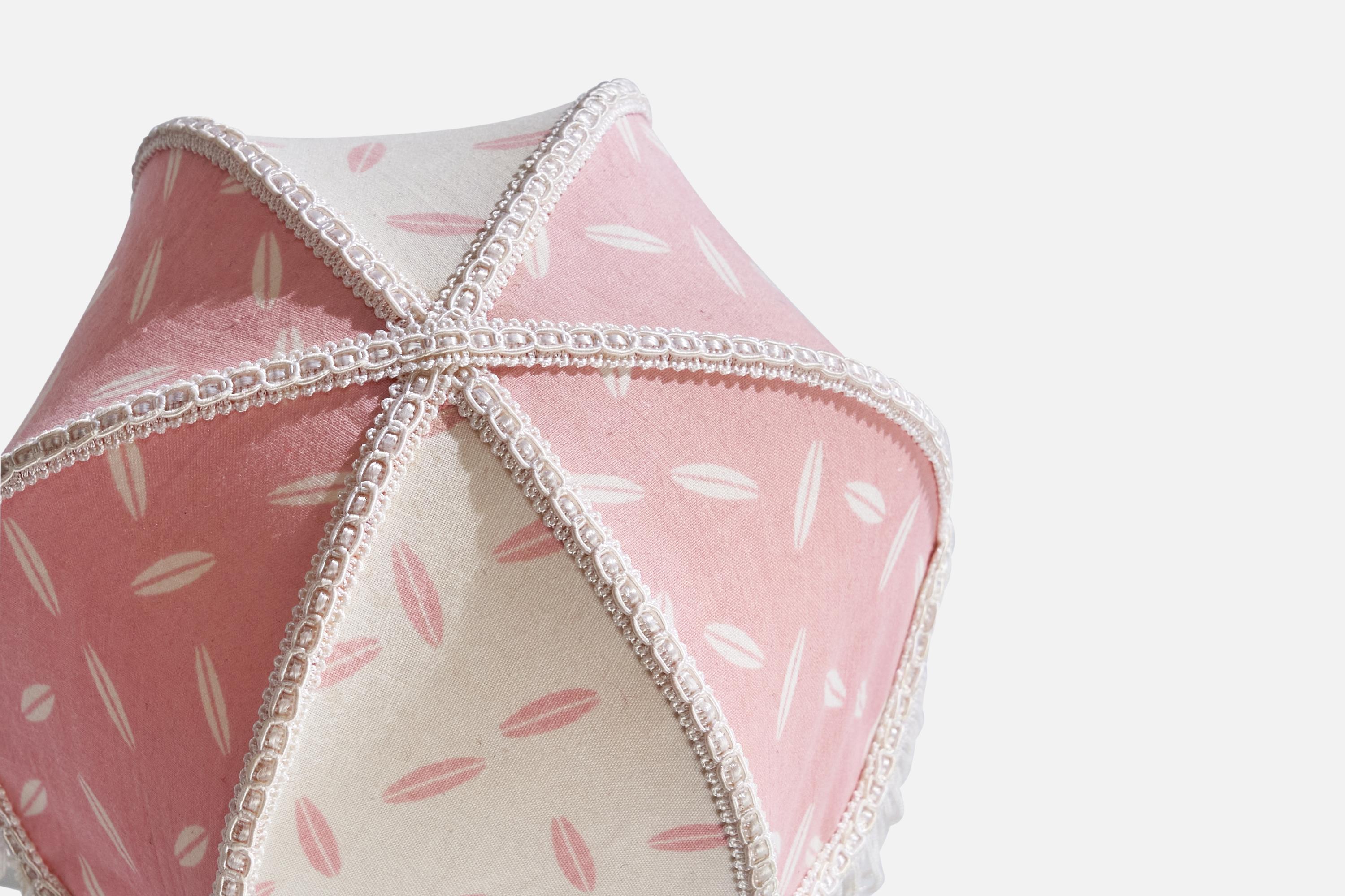 Late 20th Century Swedish Designer, Table Lamps, Fabric, Sweden, 1970s For Sale