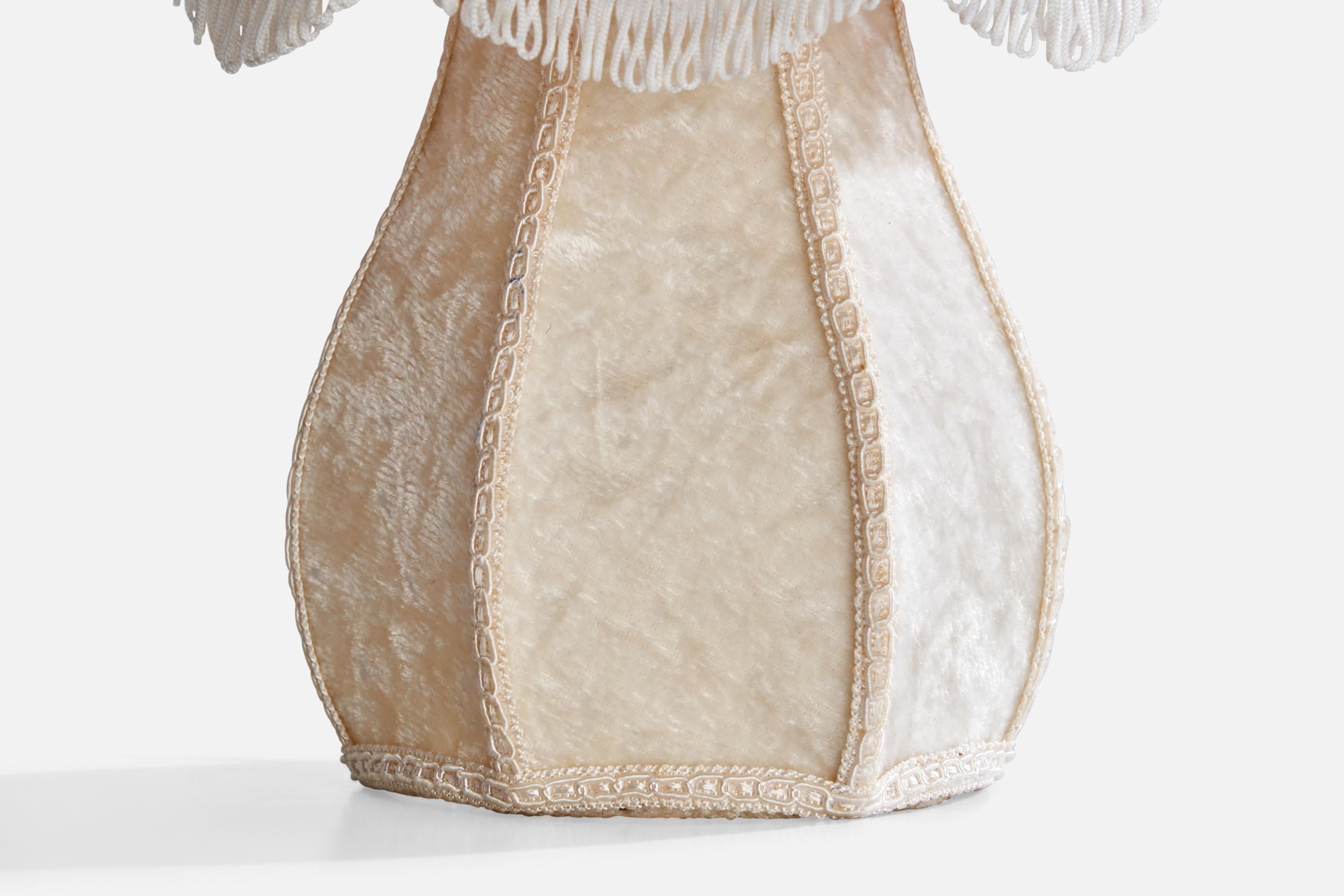 Swedish Designer, Table Lamps, Fabric, Sweden, 1970s For Sale 2