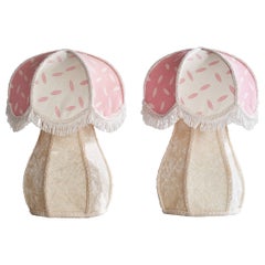 Swedish Designer, Table Lamps, Fabric, Sweden, 1970s