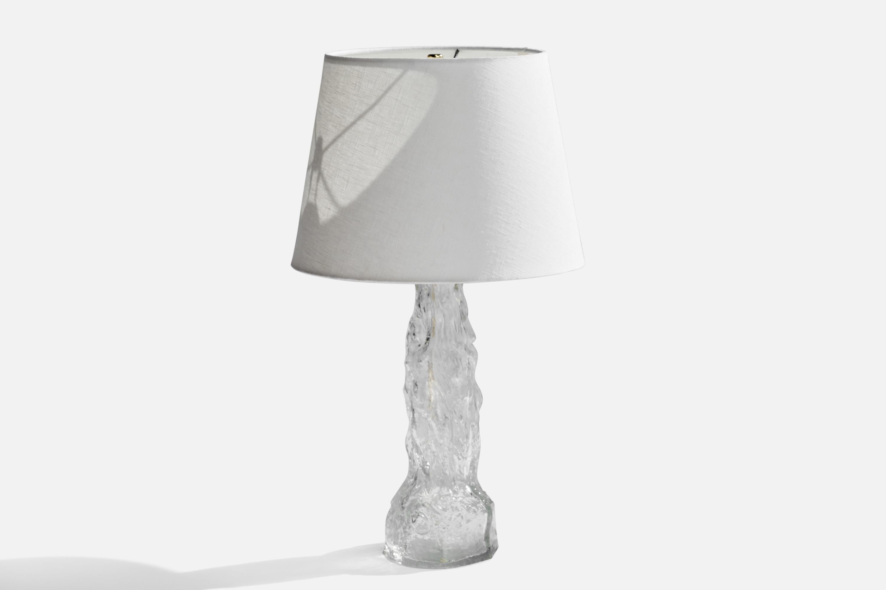Mid-20th Century Swedish Designer, Table Lamps, Glass, Sweden, 1960s For Sale