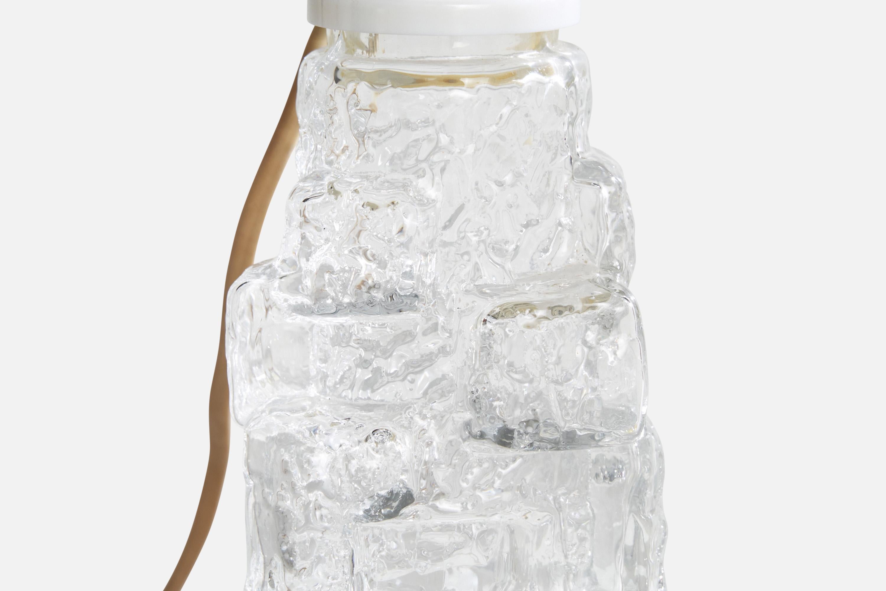 Designer suédois, lampes de bureau, verre, Suède, années 1960 en vente 2