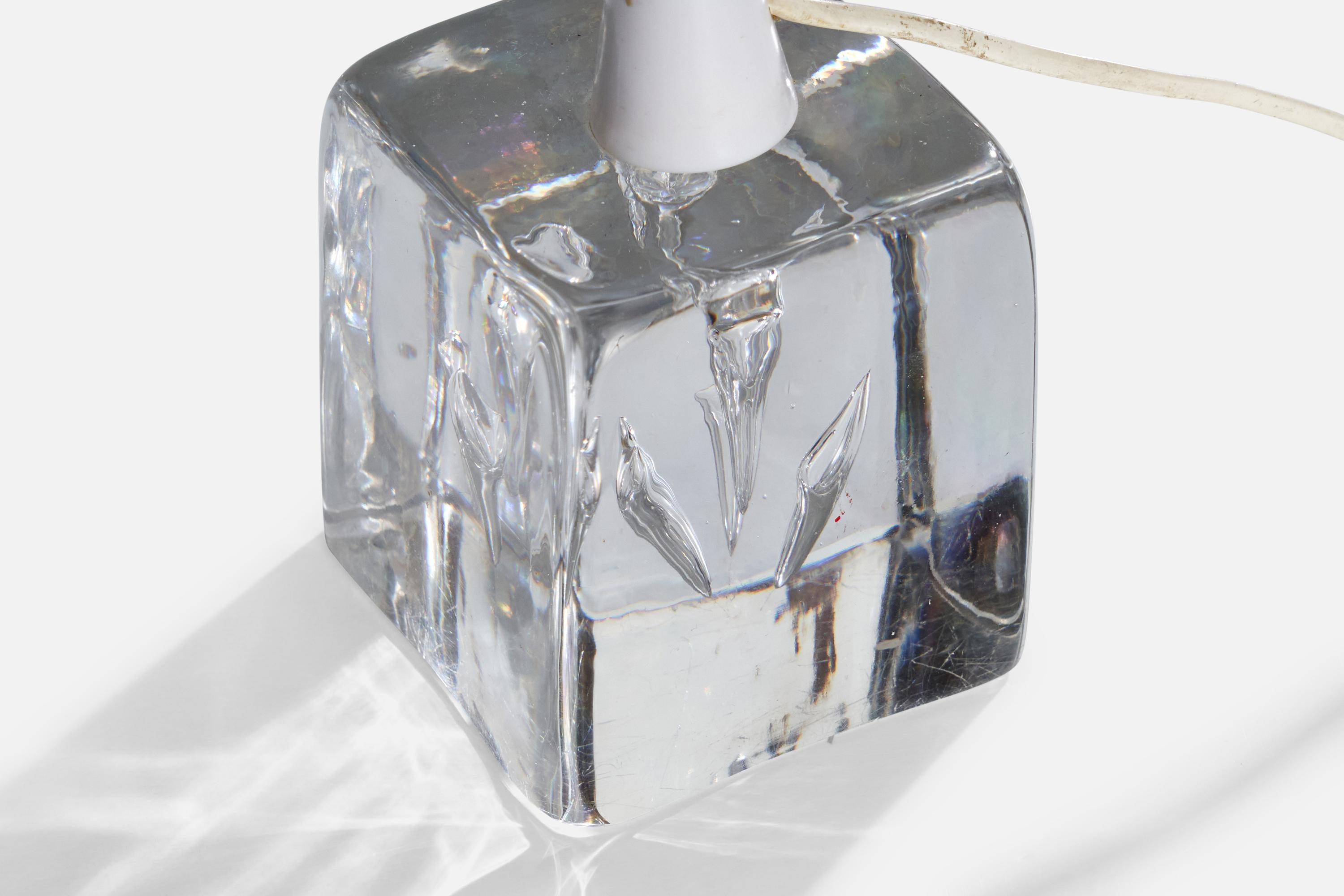 Designer suédois, lampes de bureau, verre, Suède, années 1960 en vente 2