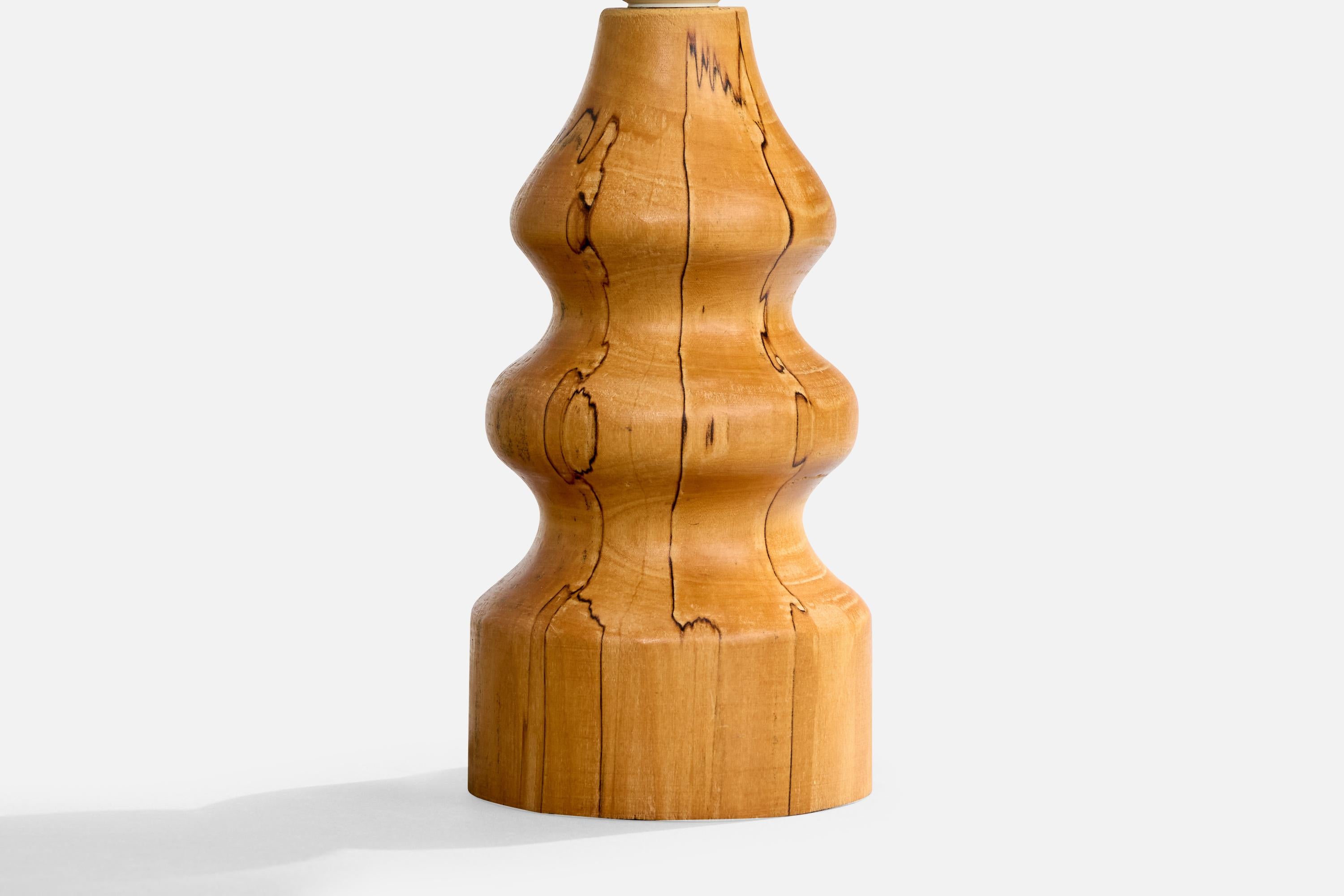 Bouleau Designer suédois, lampes de table, bouleau de mauresque, Suède, années 1960 en vente