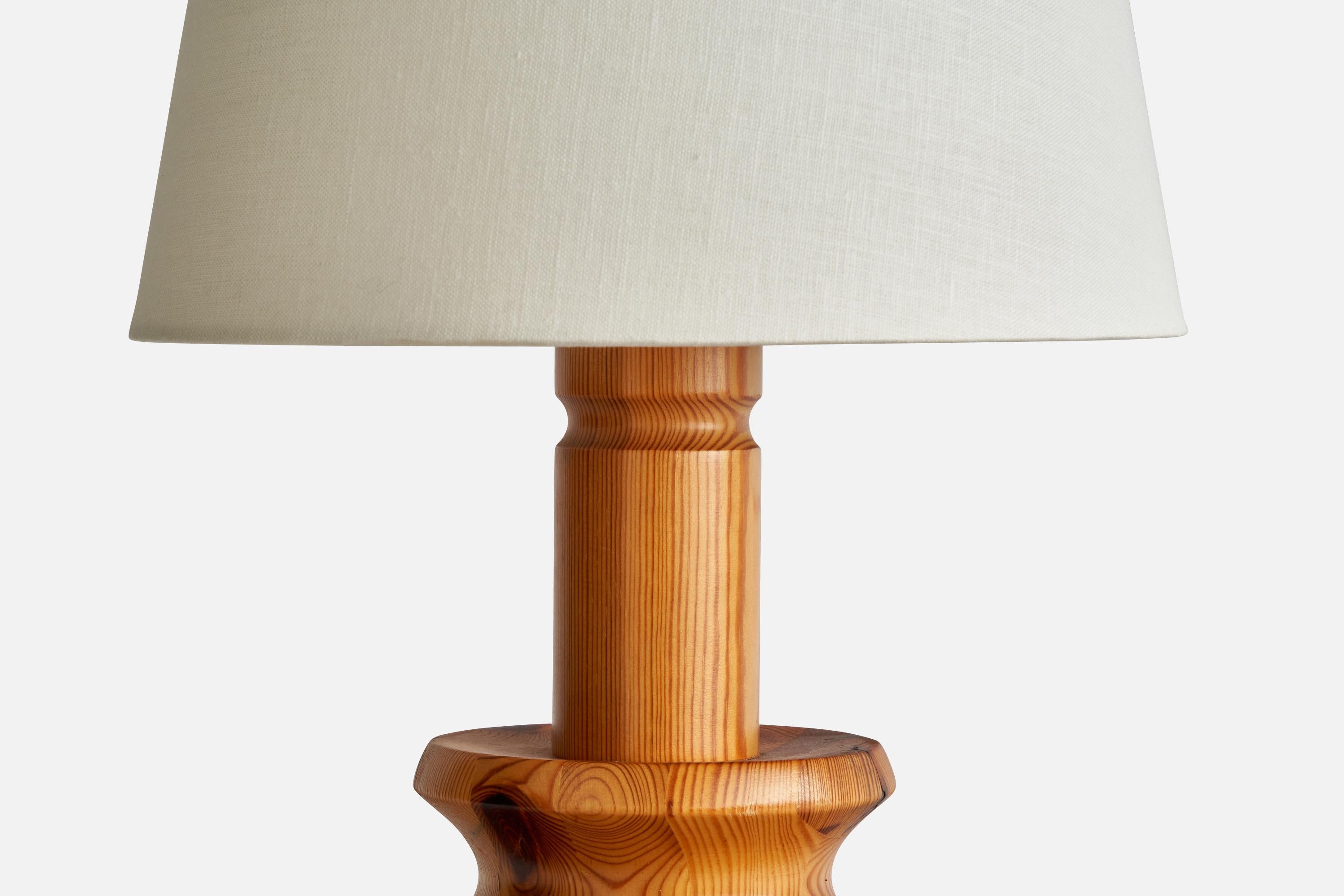 Mid-20th Century Swedish Designer, Table Lamps, Pine, Sweden, 1960s For Sale