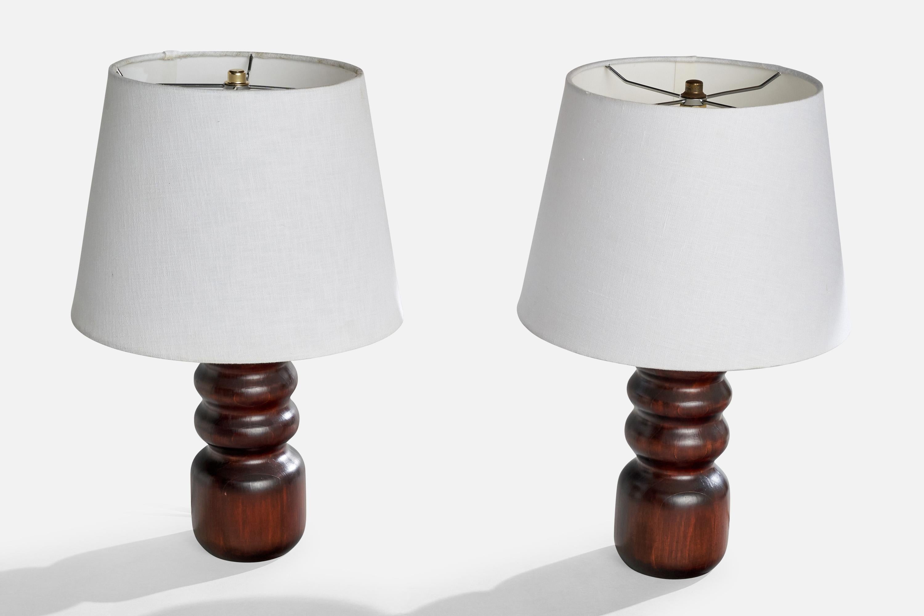 Suédois Créateur suédois, lampes de table, pin, Suède, années 1970 en vente